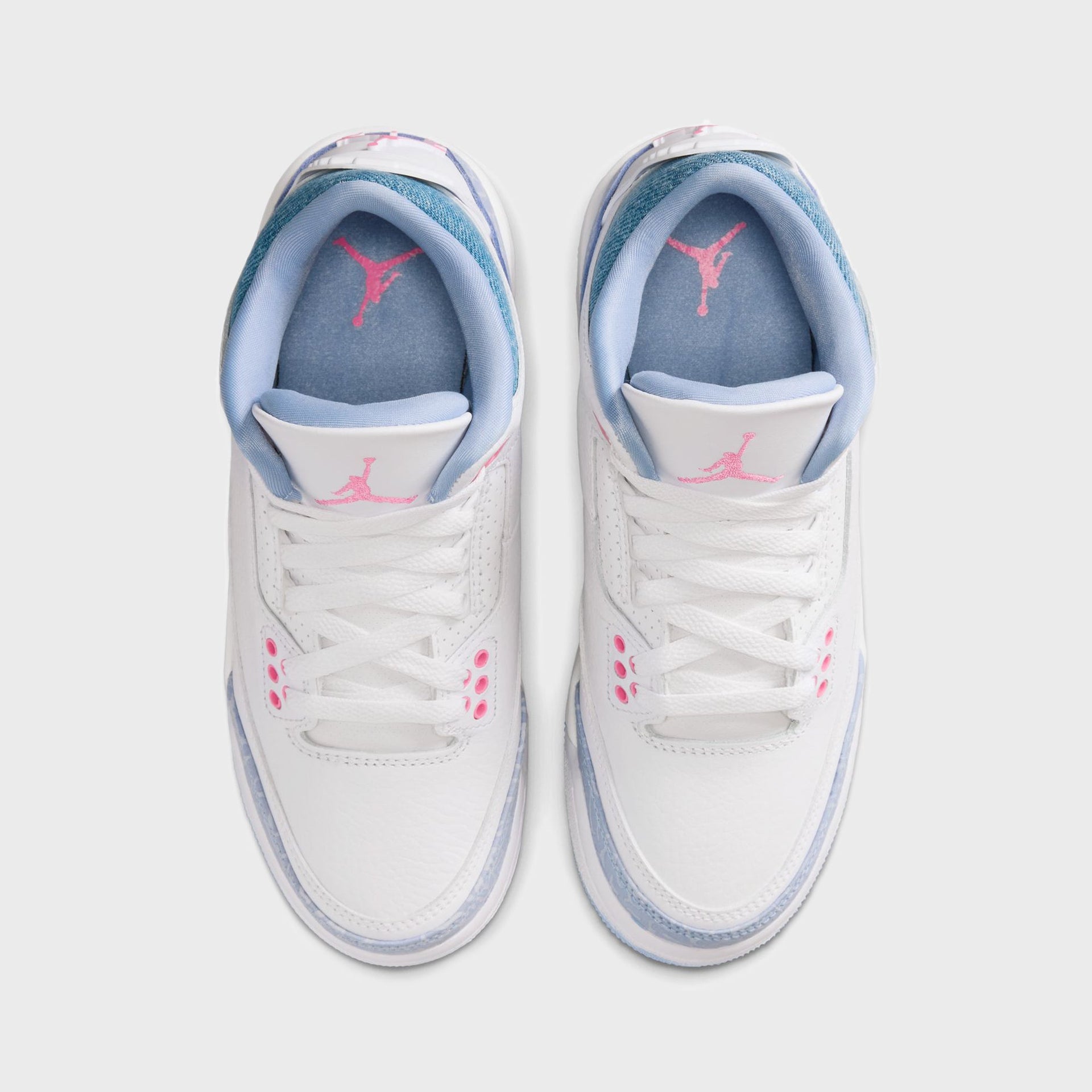Nike GS Air Jordan 3 Retro - White / Cobalt Bliss / Football grey / Pink Glow