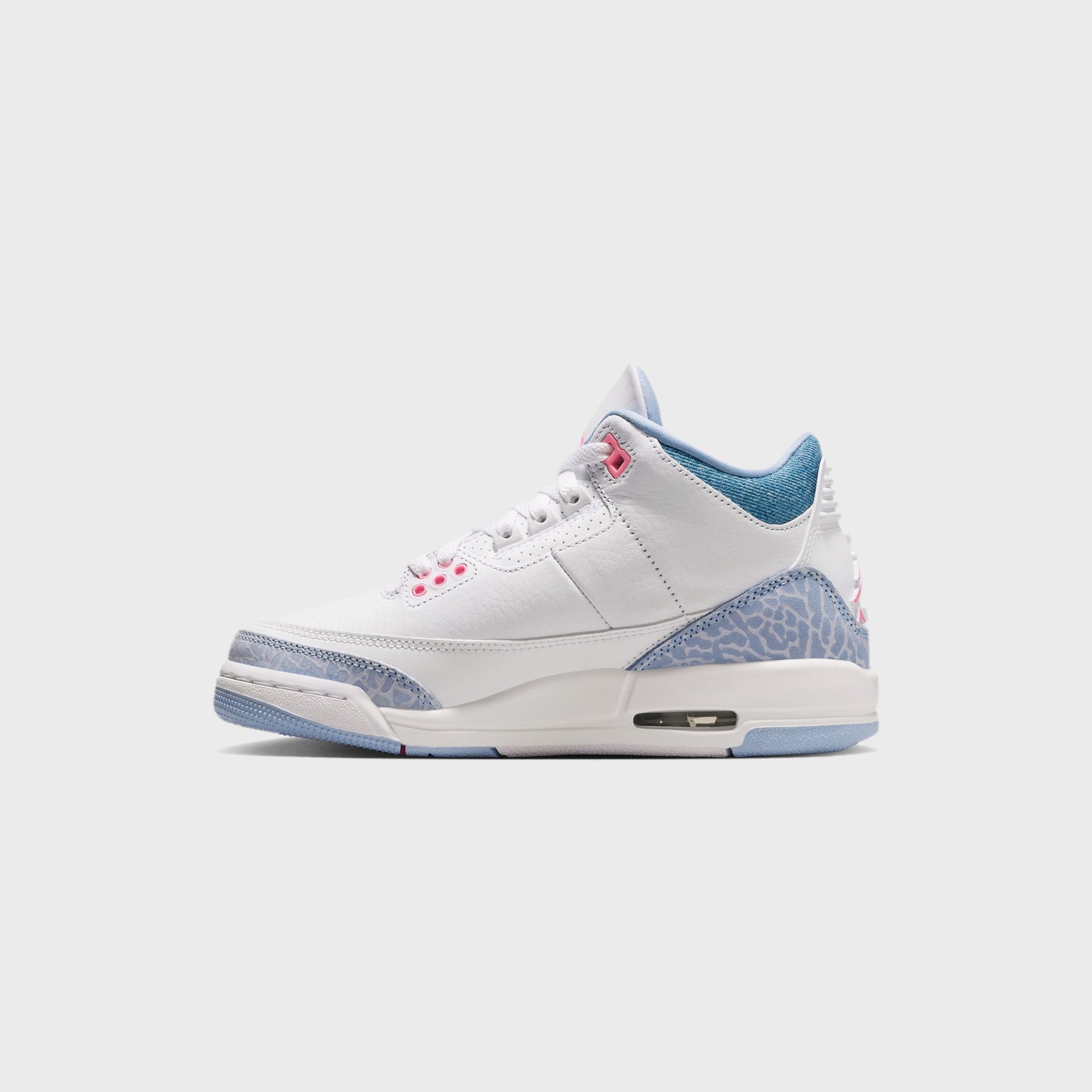 Nike GS Air Jordan 3 Retro - White / Cobalt Bliss / Football grey / Pink Glow