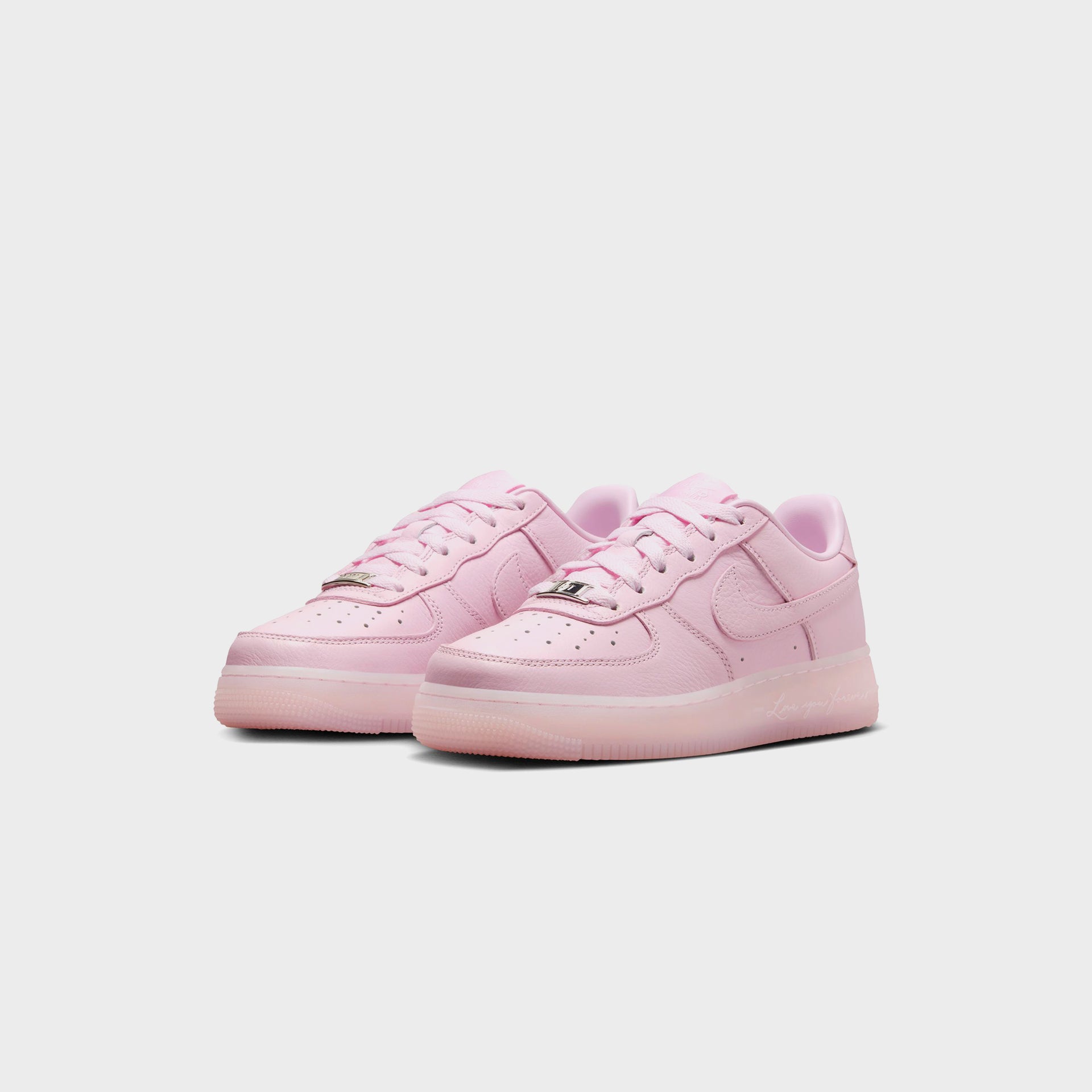 Nike x Drake NOCTA GS Air Force 1 Low - Pink Foam / Cobalt Tint / Metallic Silver