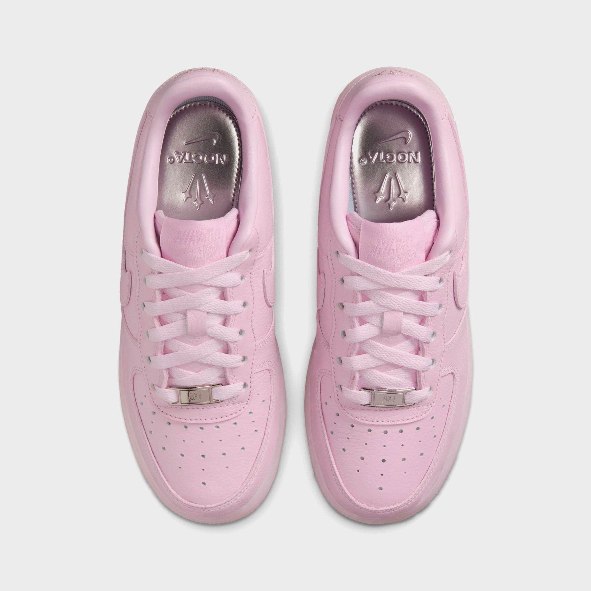 Nike x Drake NOCTA GS Air Force 1 Low - Pink Foam / Cobalt Tint / Metallic Silver