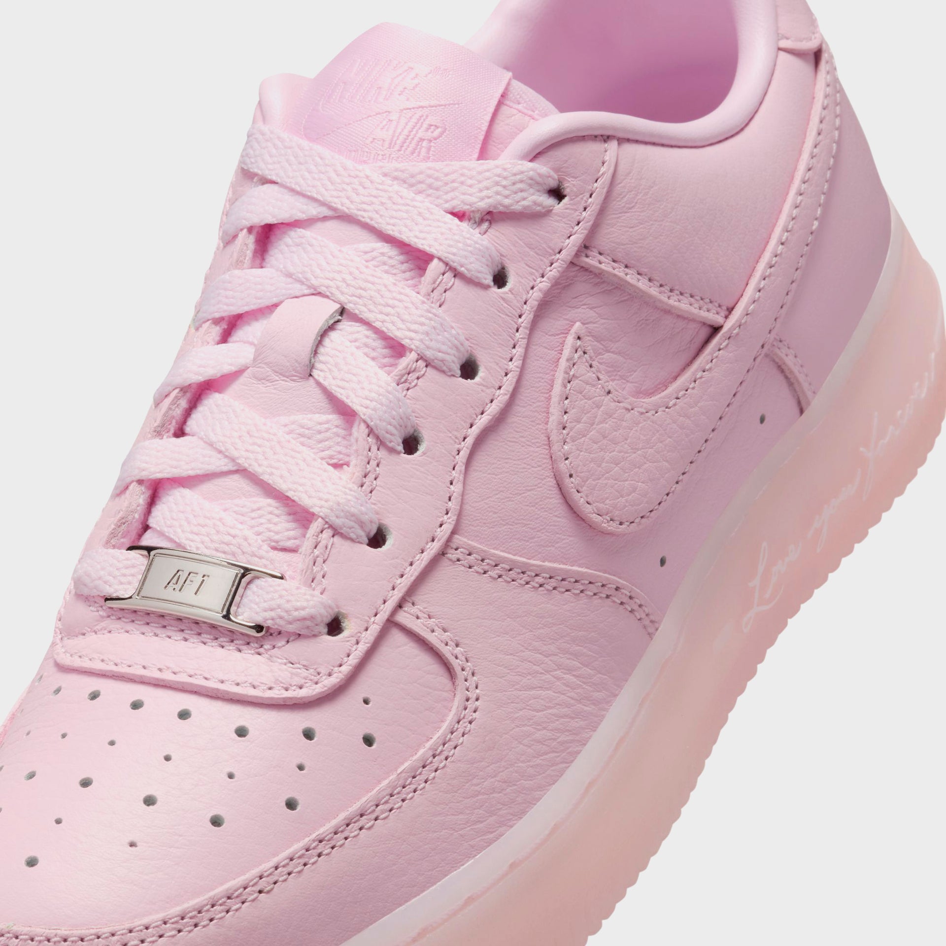 Nike x Drake NOCTA GS Air Force 1 Low - Pink Foam / Cobalt Tint / Metallic Silver