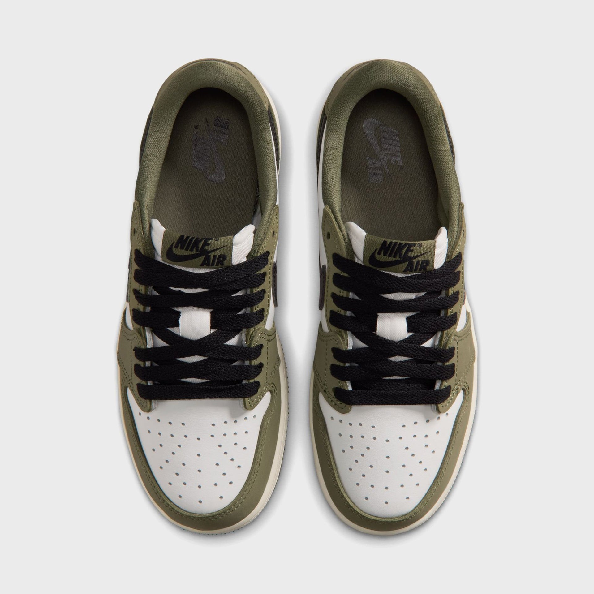Jordan GS Air Jordan 1 Retro Low - Medium Olive / Summit White / Sail / Black