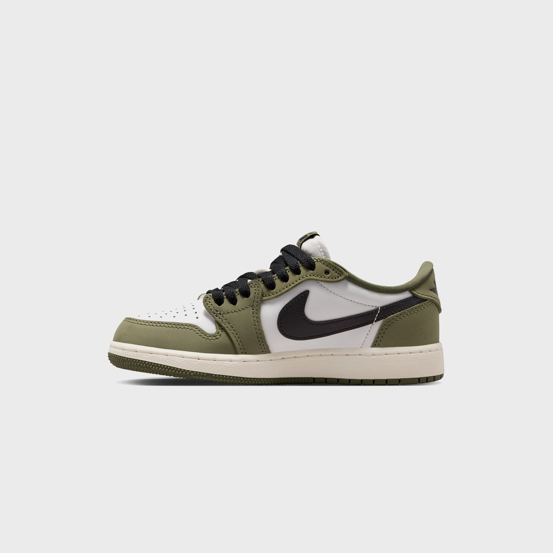 Jordan GS Air Jordan 1 Retro Low - Medium Olive / Summit White / Sail / Black