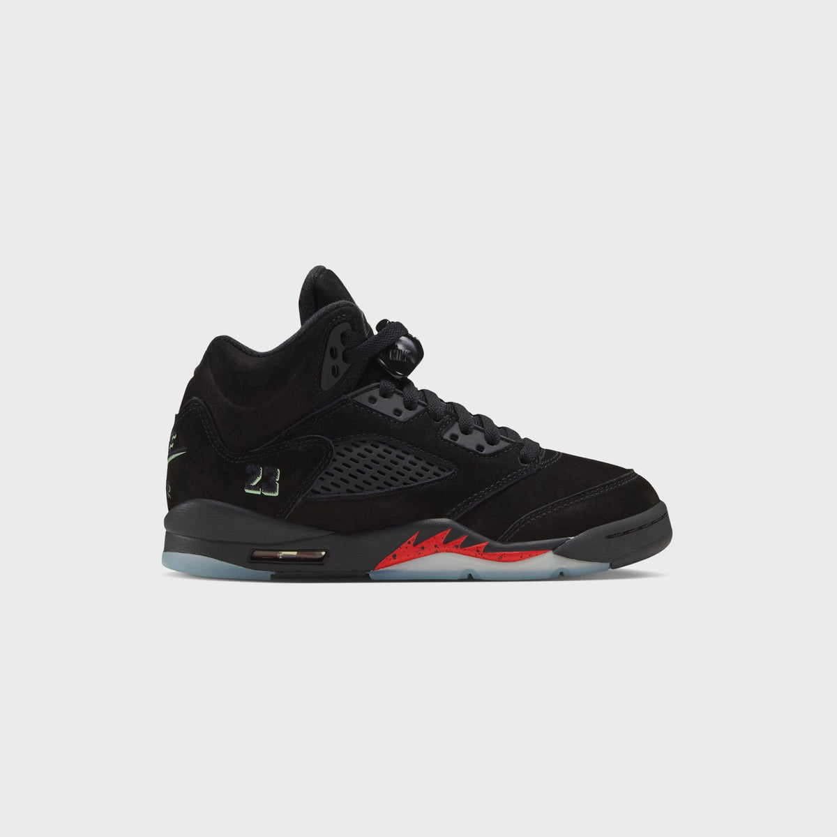 Jordan GS Air Jordan 5 Retro - Black / Picante Red / Glow In The Dark / Multi Color