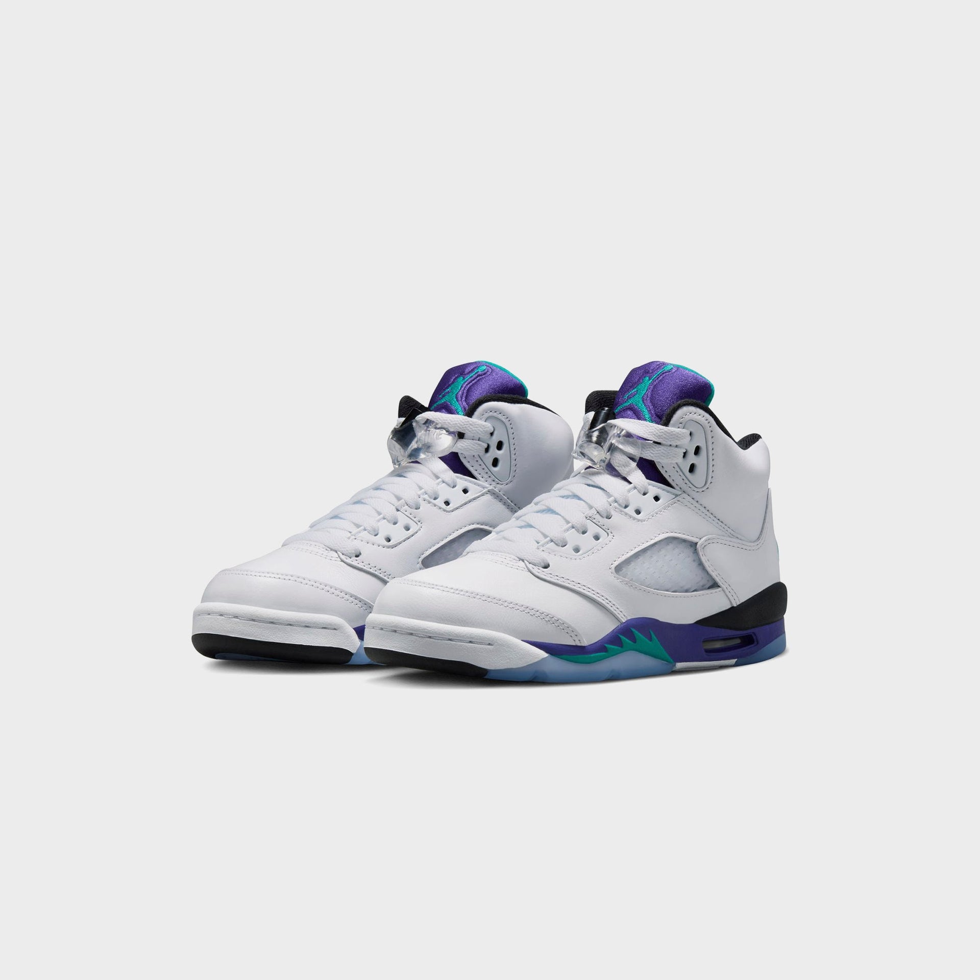Nike GS Air Jordan 5 - Black / New Emerald / Grape Ice