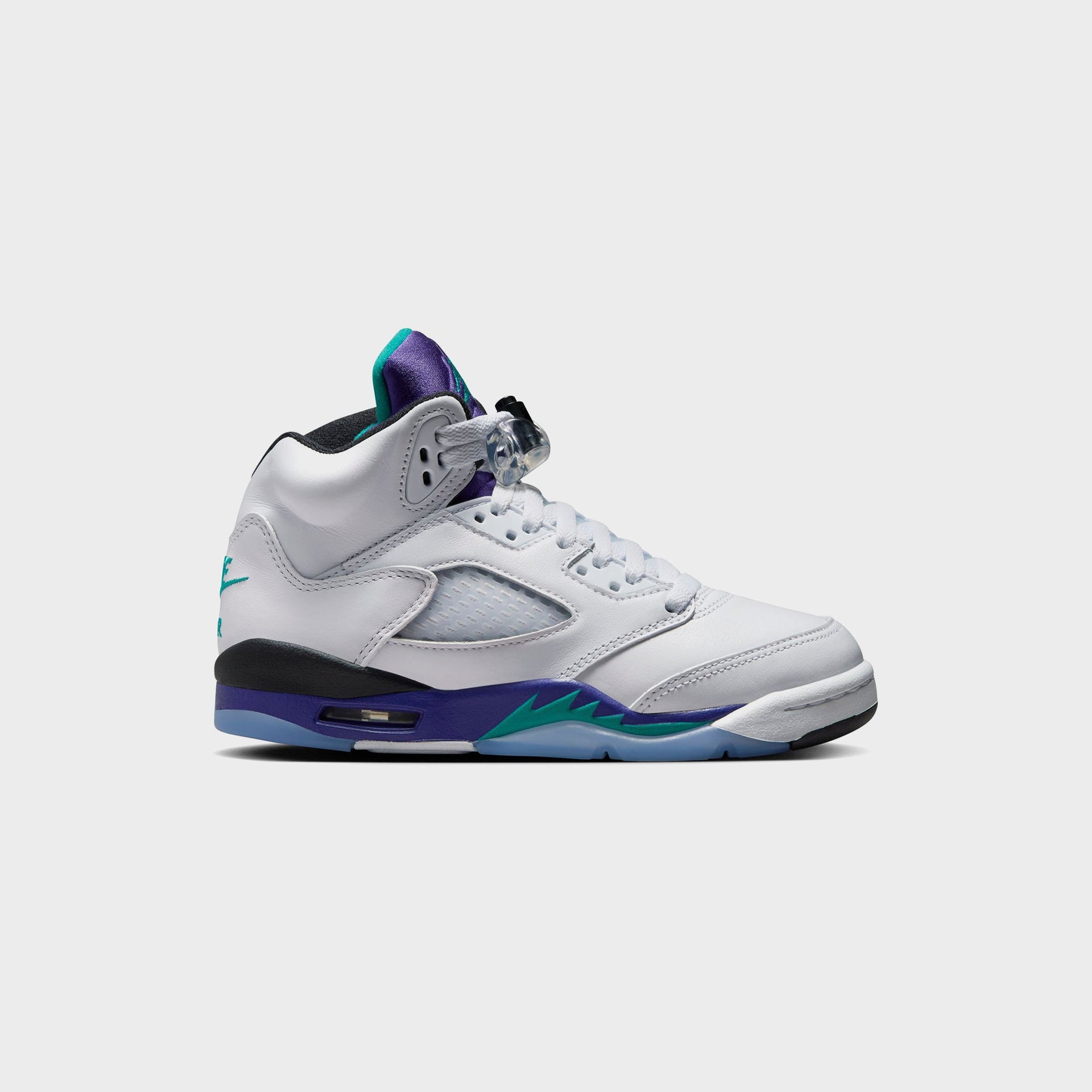 Nike GS Air Jordan 5 - Black / New Emerald / Grape Ice