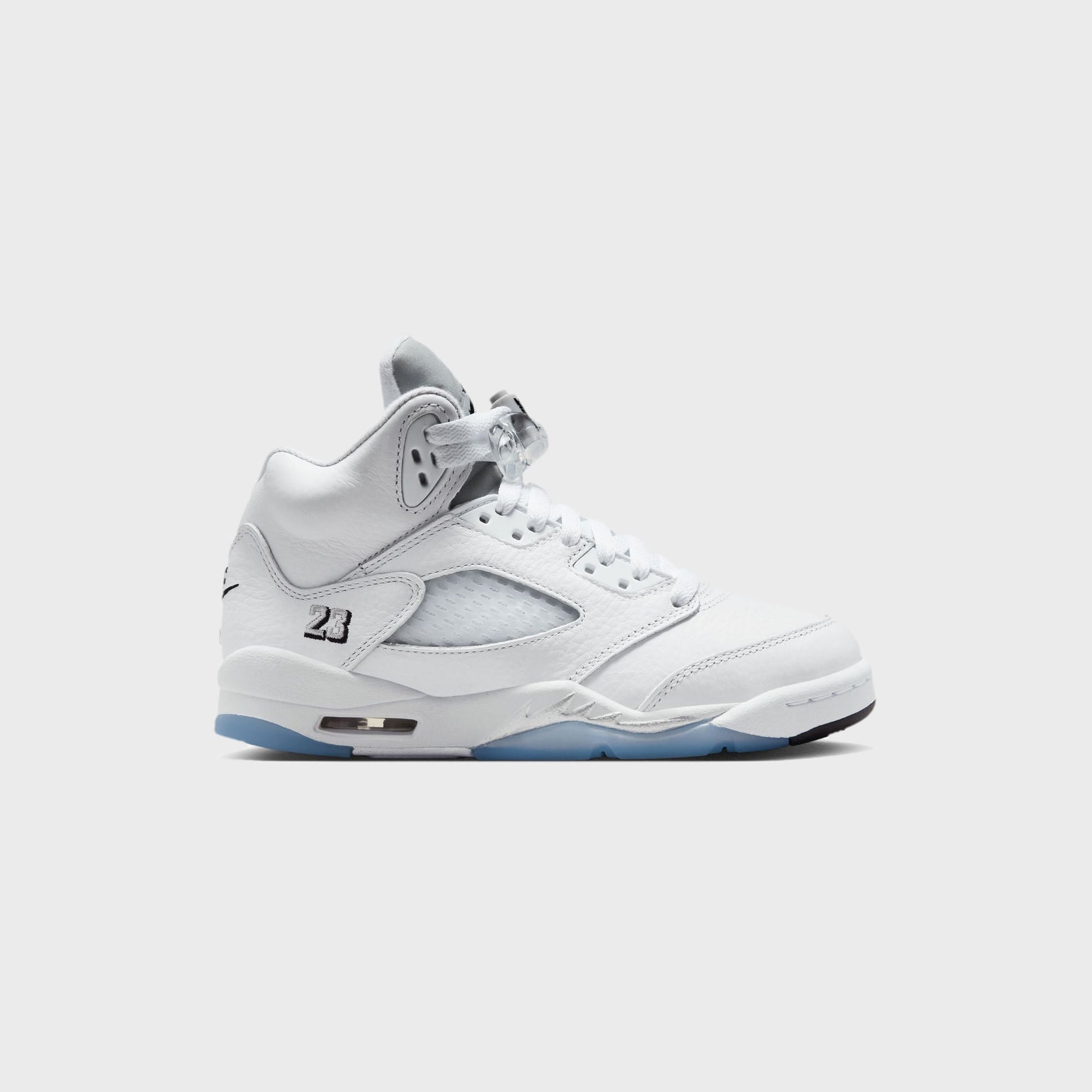 Jordan GS Air Jordan 5 Retro OG  - White / Metallic Silver / Black