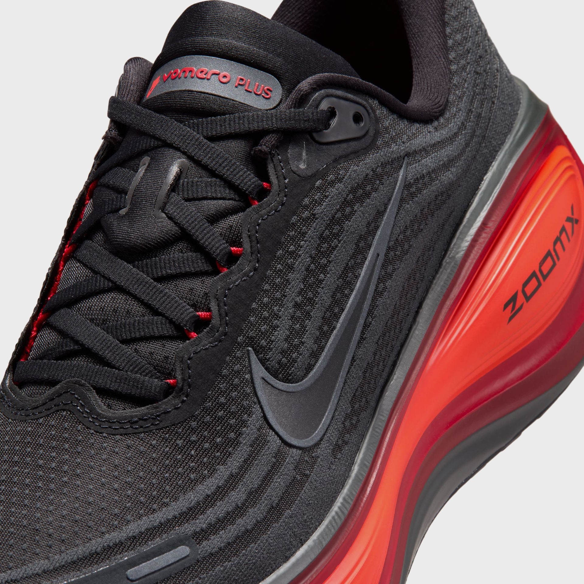 Nike Vomero Plus - Anthracite / Black / Bright Crimson / University Red