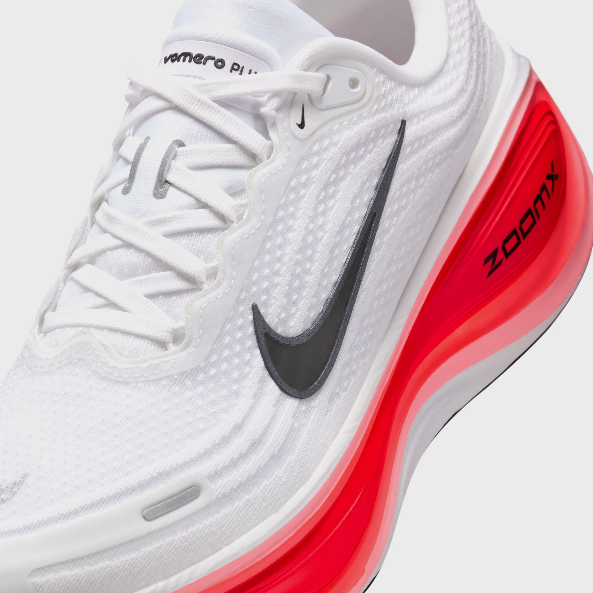 Nike Vomero Plus - White / Black / Bright Crimson