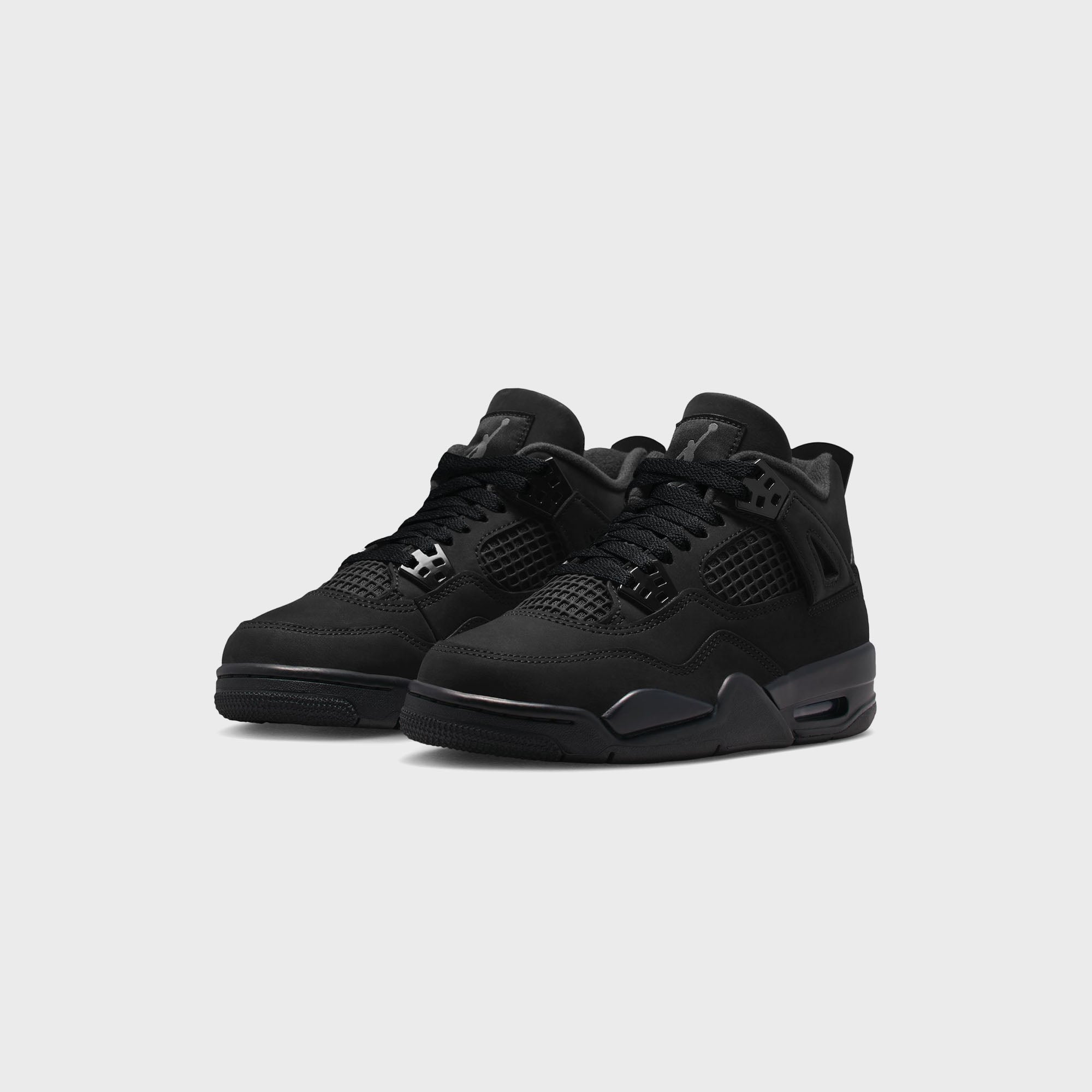 靴 Air Jordan 4 Retro BLACK/BLACK Jordan GS Air Jordan 4 Retro - Black / Light Graphite – Kith Canada