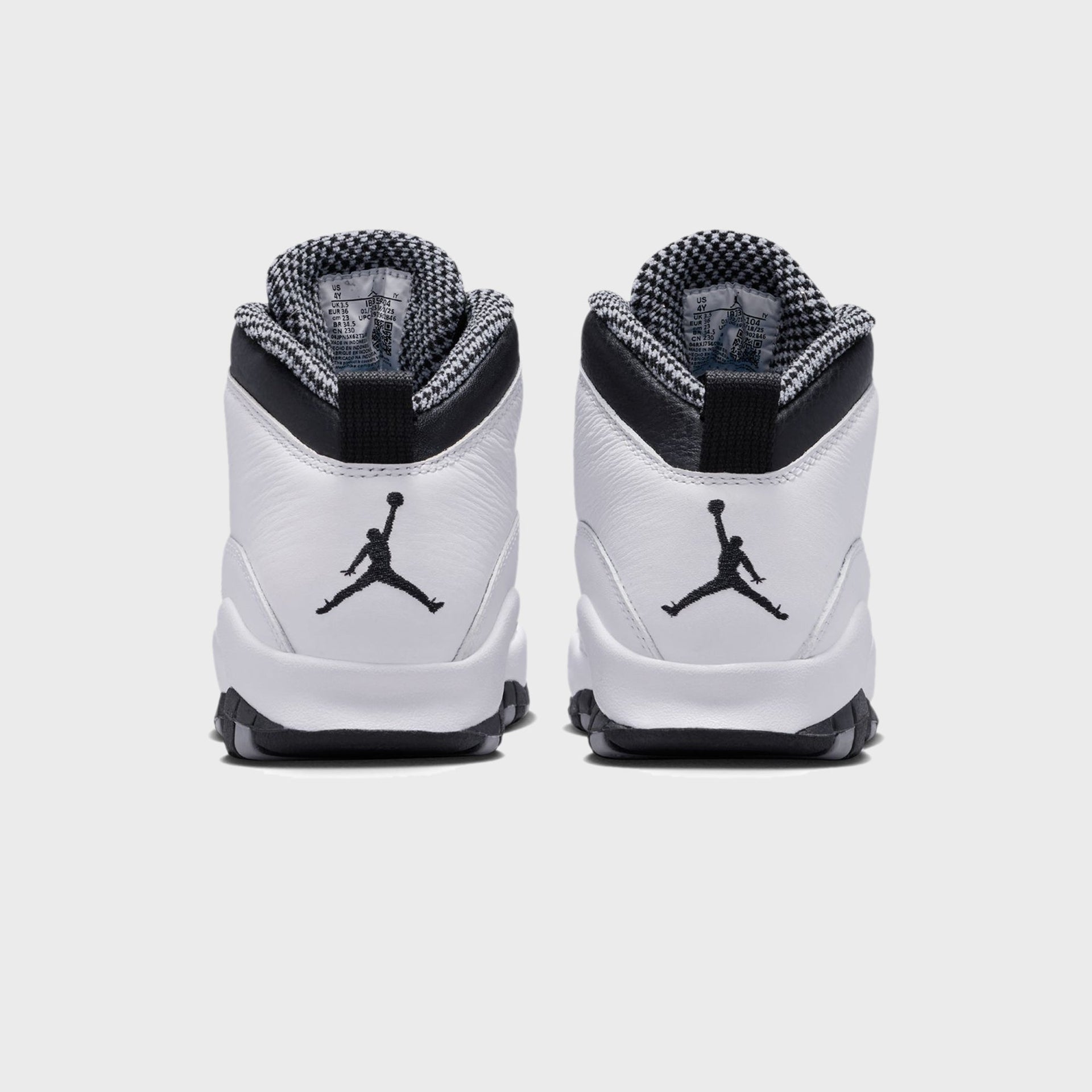 Jordan GS Air Jordan 10 Retro - White / Black / Light Steel Grey / Dark Powder Blue
