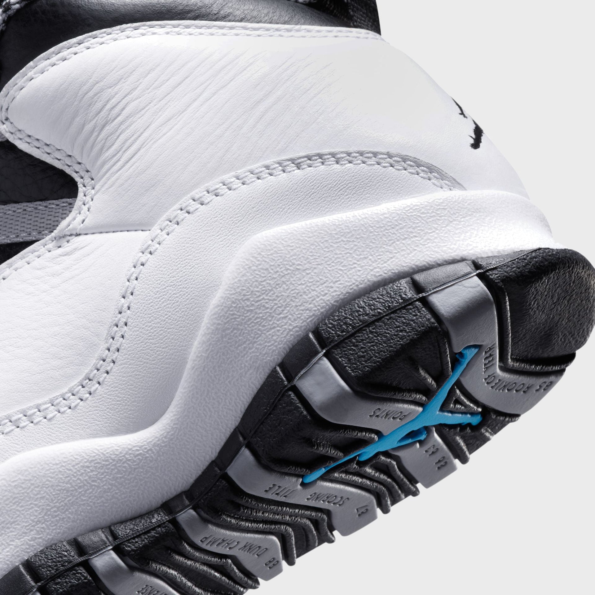 Jordan GS Air Jordan 10 Retro - White / Black / Light Steel Grey / Dark Powder Blue