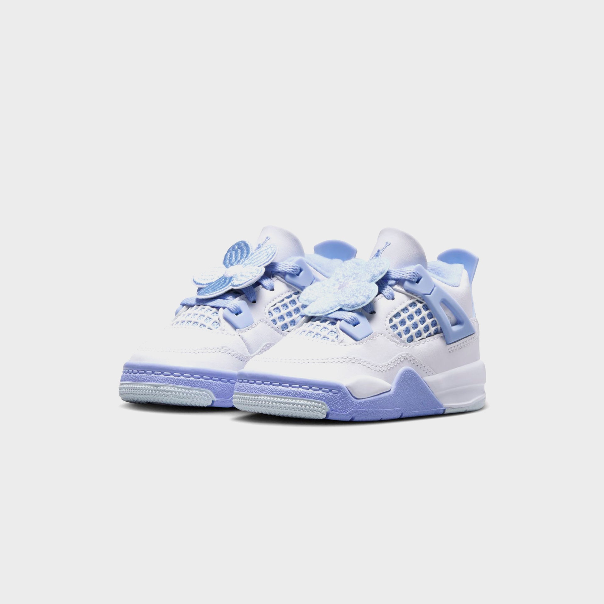 Jordan TD Air Jordan 4 Retro - White / Aluminum / Blue Tint / Oil Green