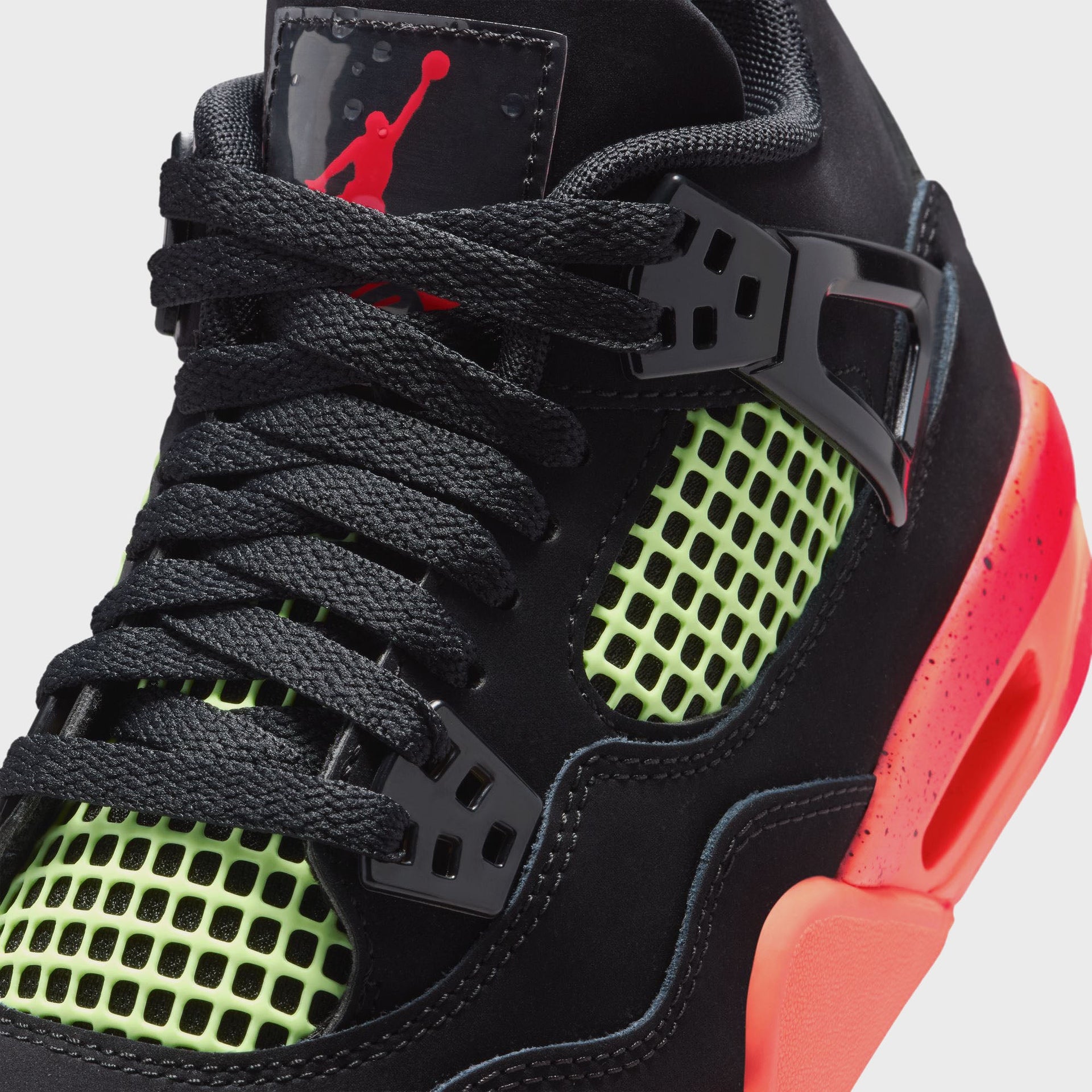 Jordan GS Air Jordan 4 Retro - Black / Infrared / Bright Mango / Barely