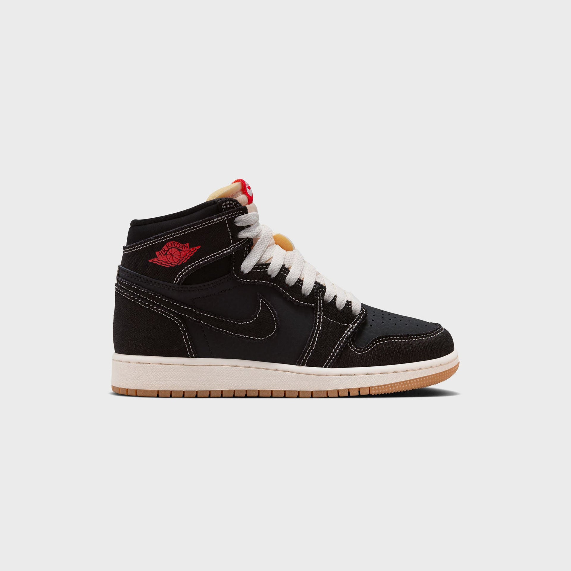 Jordan GS Air Jordan 1 Retro High OG - Black / Sail / Gum / Medium Brown