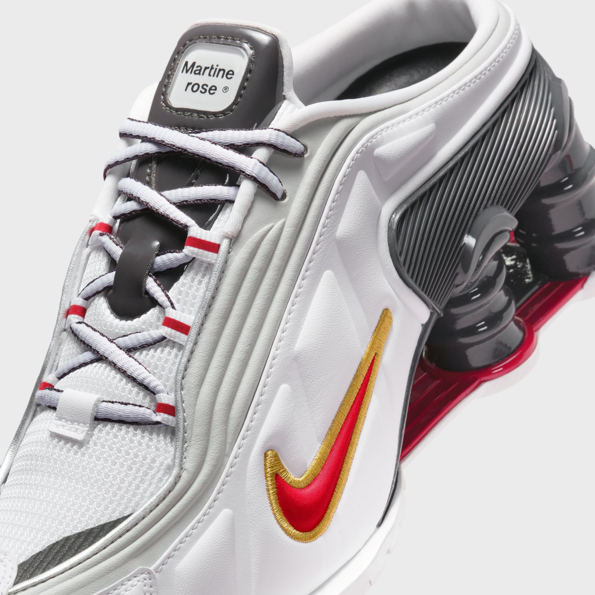 Nike x Martine Rose WMNS Shox MR4 - White / Varsity Red / Metallic