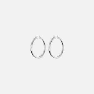 Luv AJ Amalfi Tube Hoop Earrings - Silver