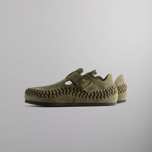 Kith for Birkenstock London Braided Shearling - Olive Night