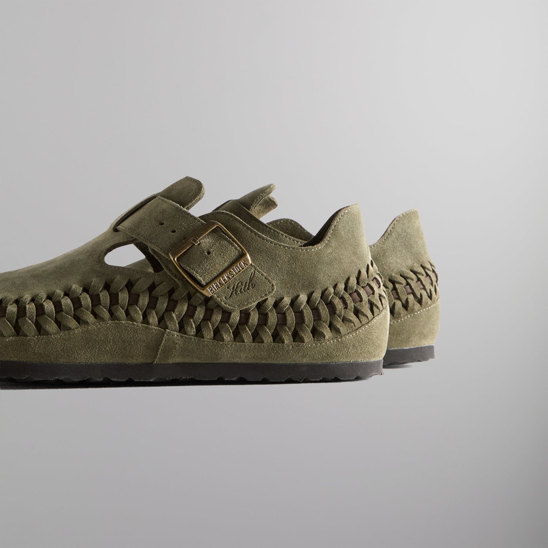 Kith for Birkenstock London Braided Shearling - Olive Night