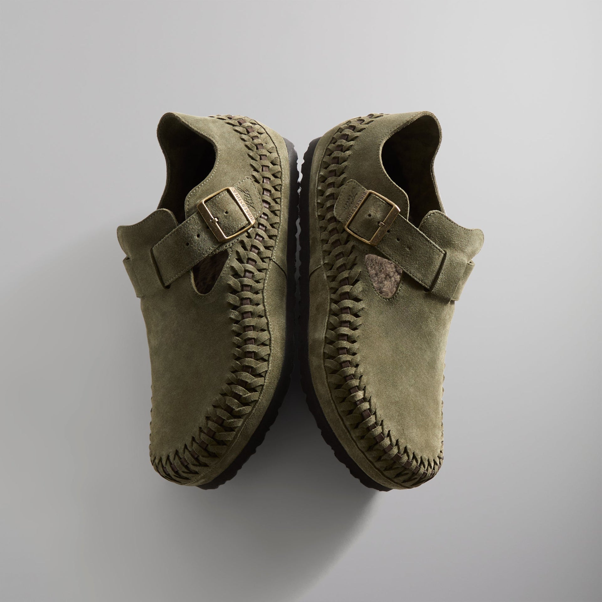 Kith for Birkenstock London Braided Shearling - Olive Night