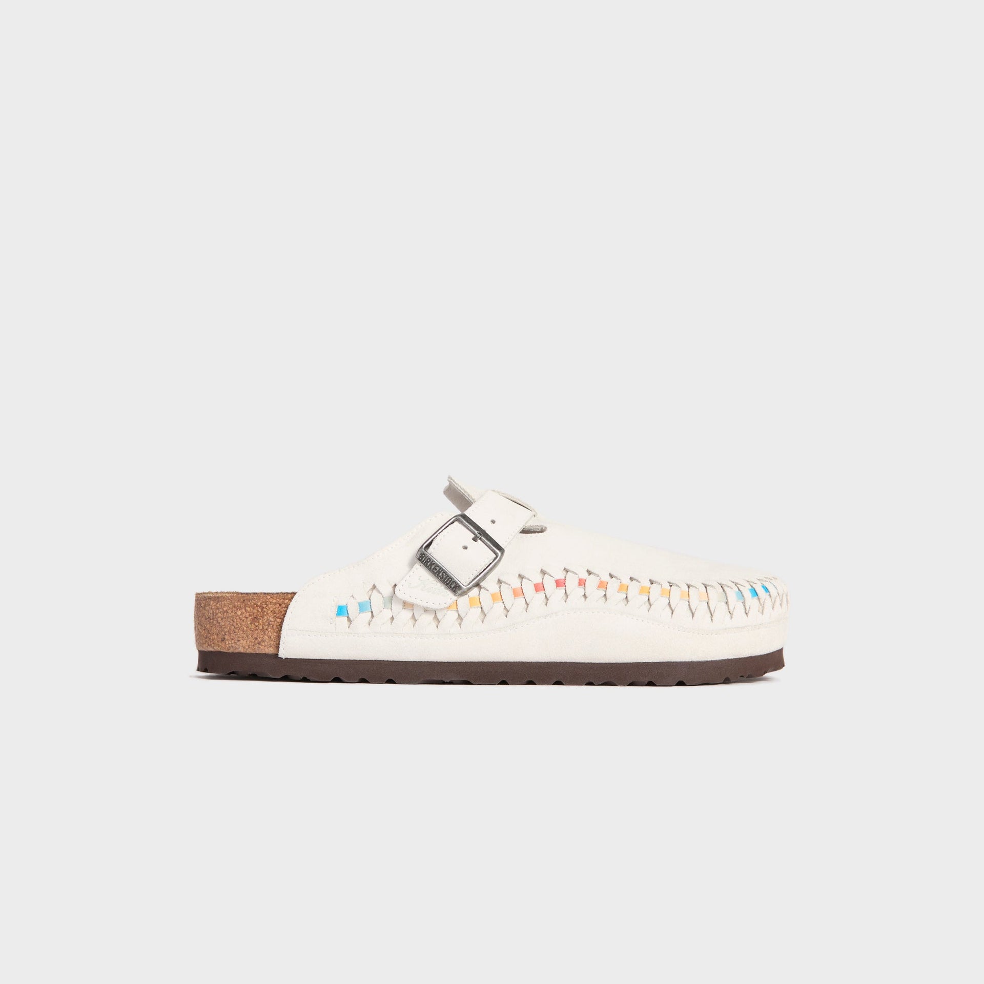 Kith for Birkenstock Suede Boston Braided - Antique White / Tie Dye