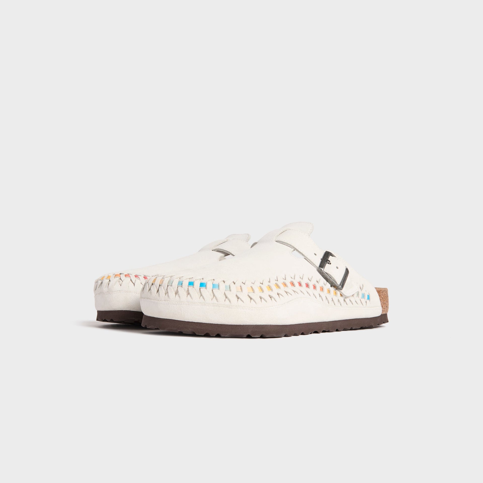 Kith for Birkenstock WMNS Suede Boston Braided - Antique White / Tie Dye