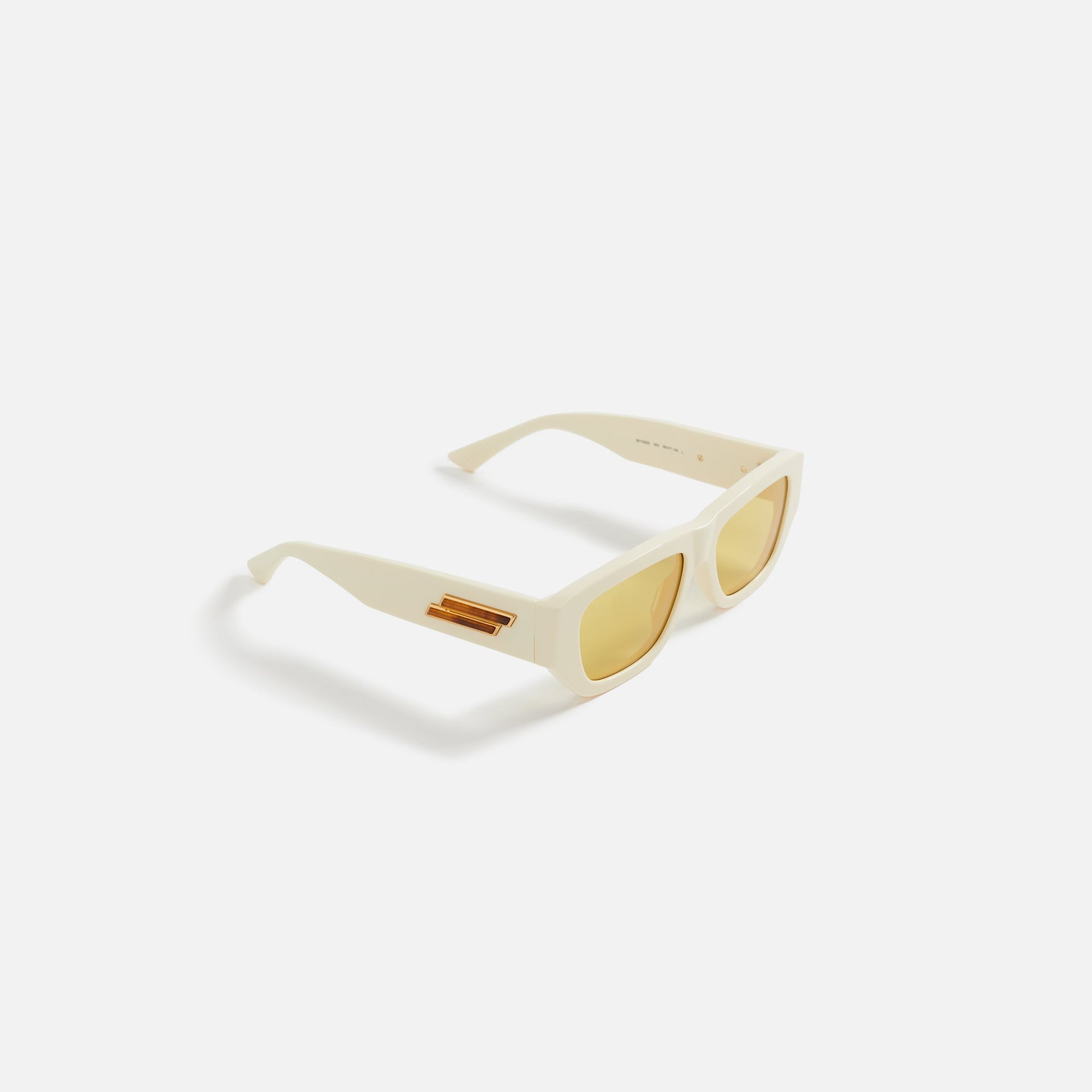 Bottega Veneta L Sunglass Unisex Recycled Acetate - Ivory Yellow