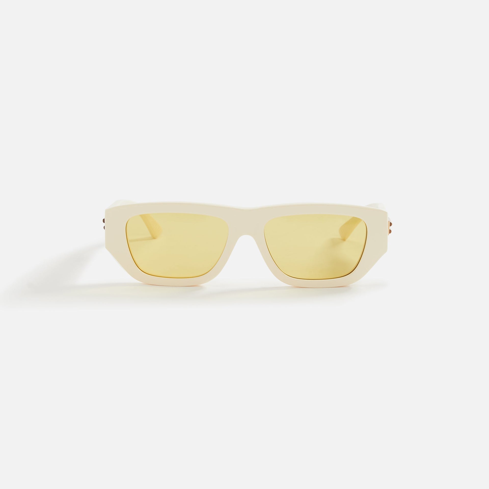 Bottega Veneta L Sunglass Unisex Recycled Acetate - Ivory Yellow