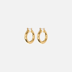 Luv Aj Mini Zipper Huggie Hoop Earrings in 14K Gold Plated