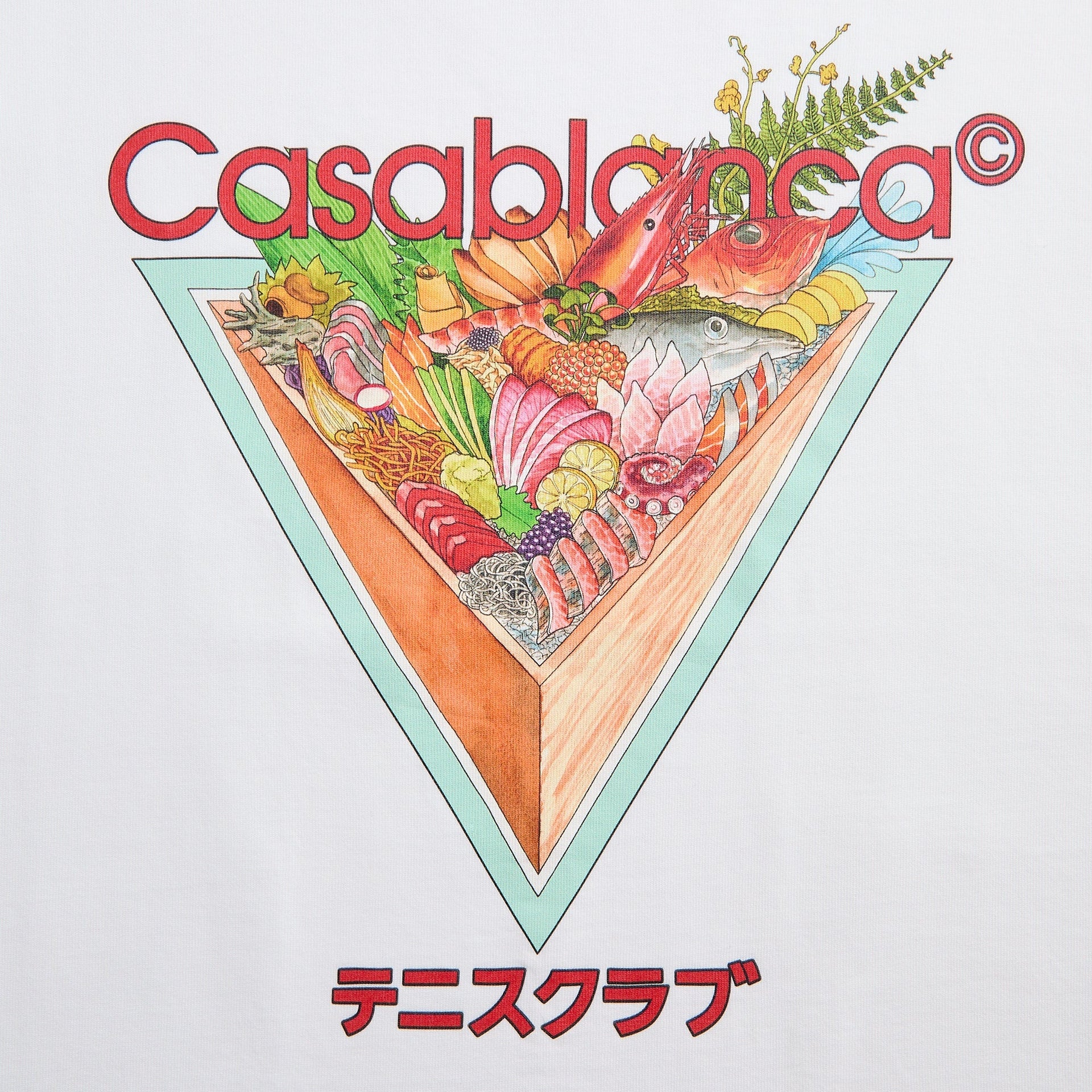 Casablanca Tennis Club Icon Printed Tee Jersey - Bright White