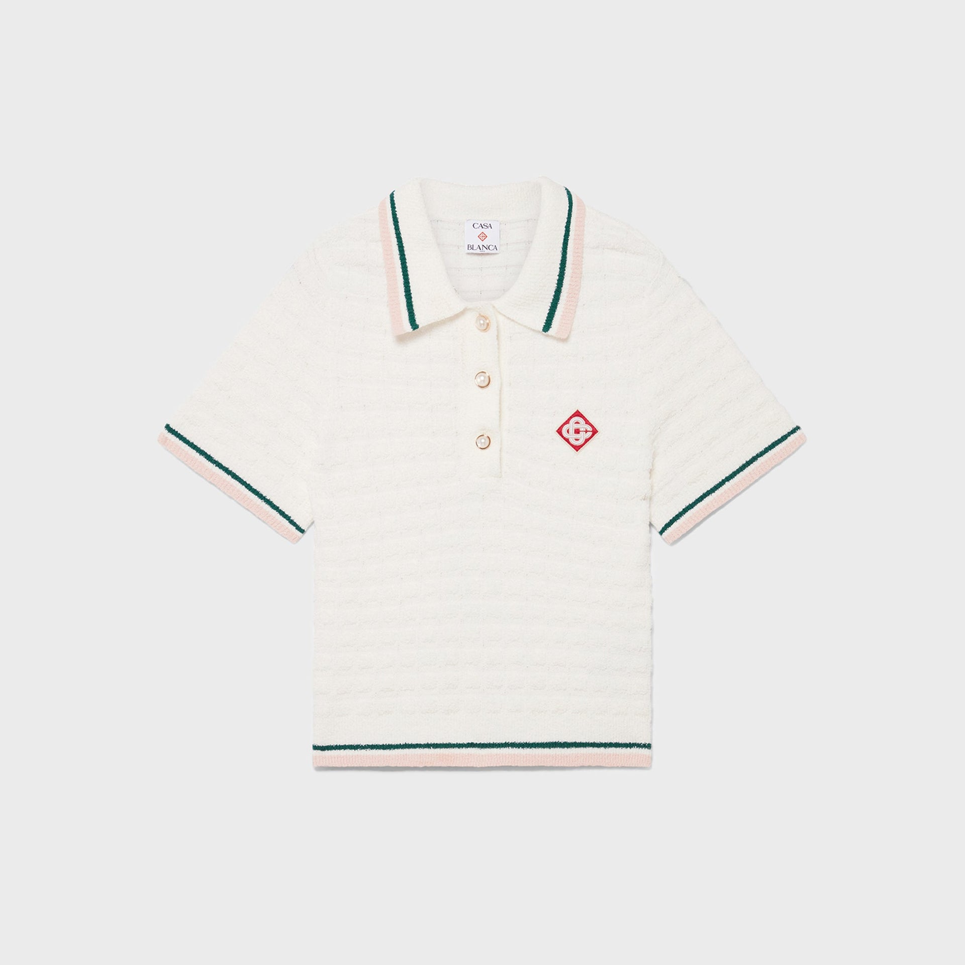 Casablanca Boucle Polo in White