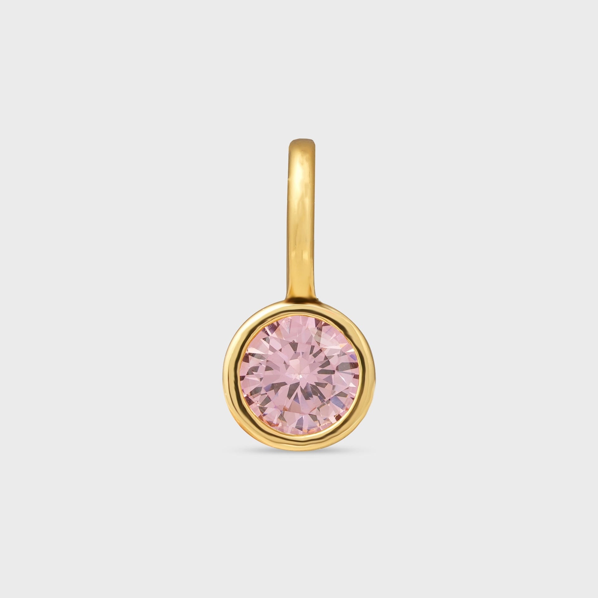 Crystal Haze Round Charm - Bubblegum Pink
