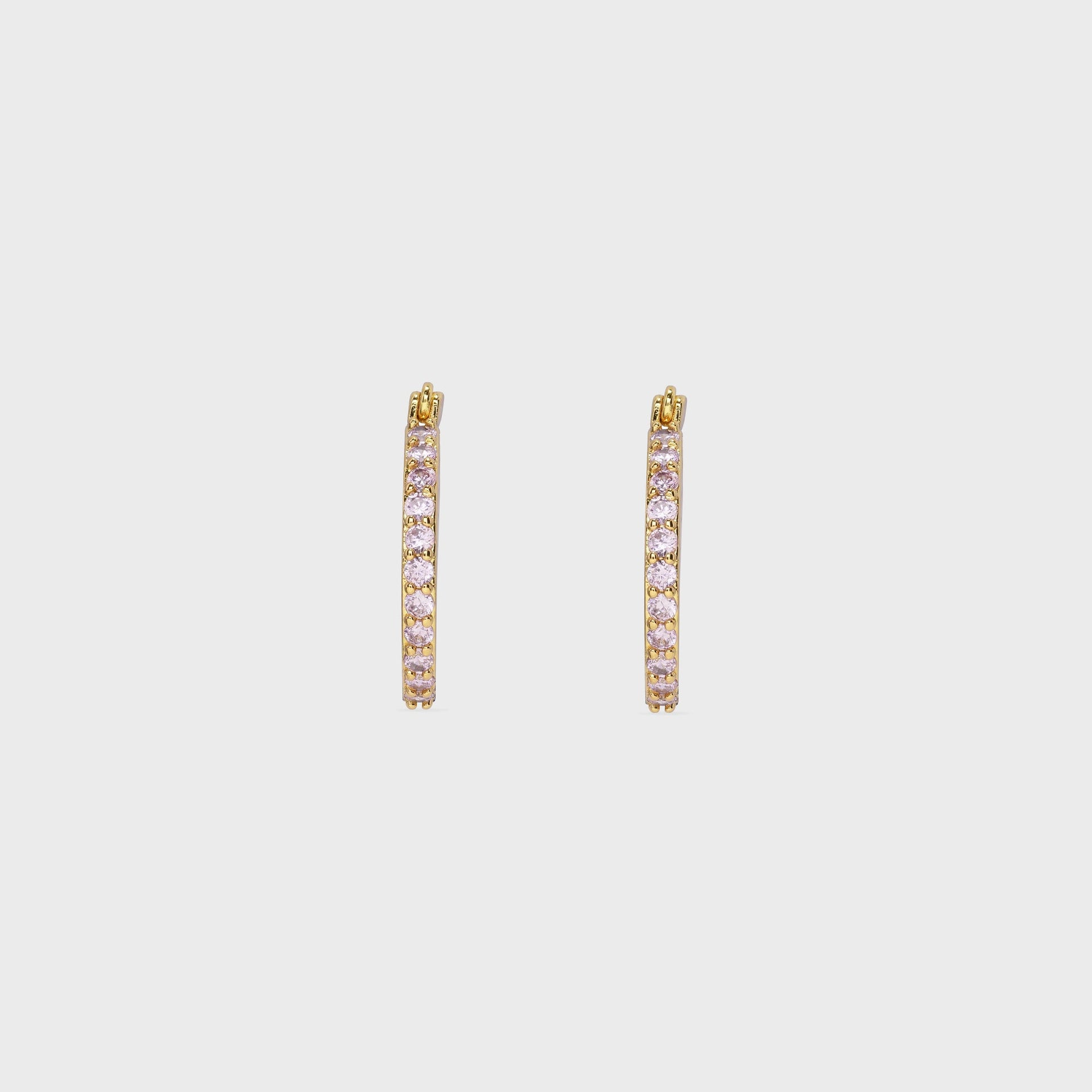 Crystal Haze Serena Small Hoops - Pink