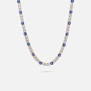 Crystal Haze Serena Necklace x Evil Eye - Blue