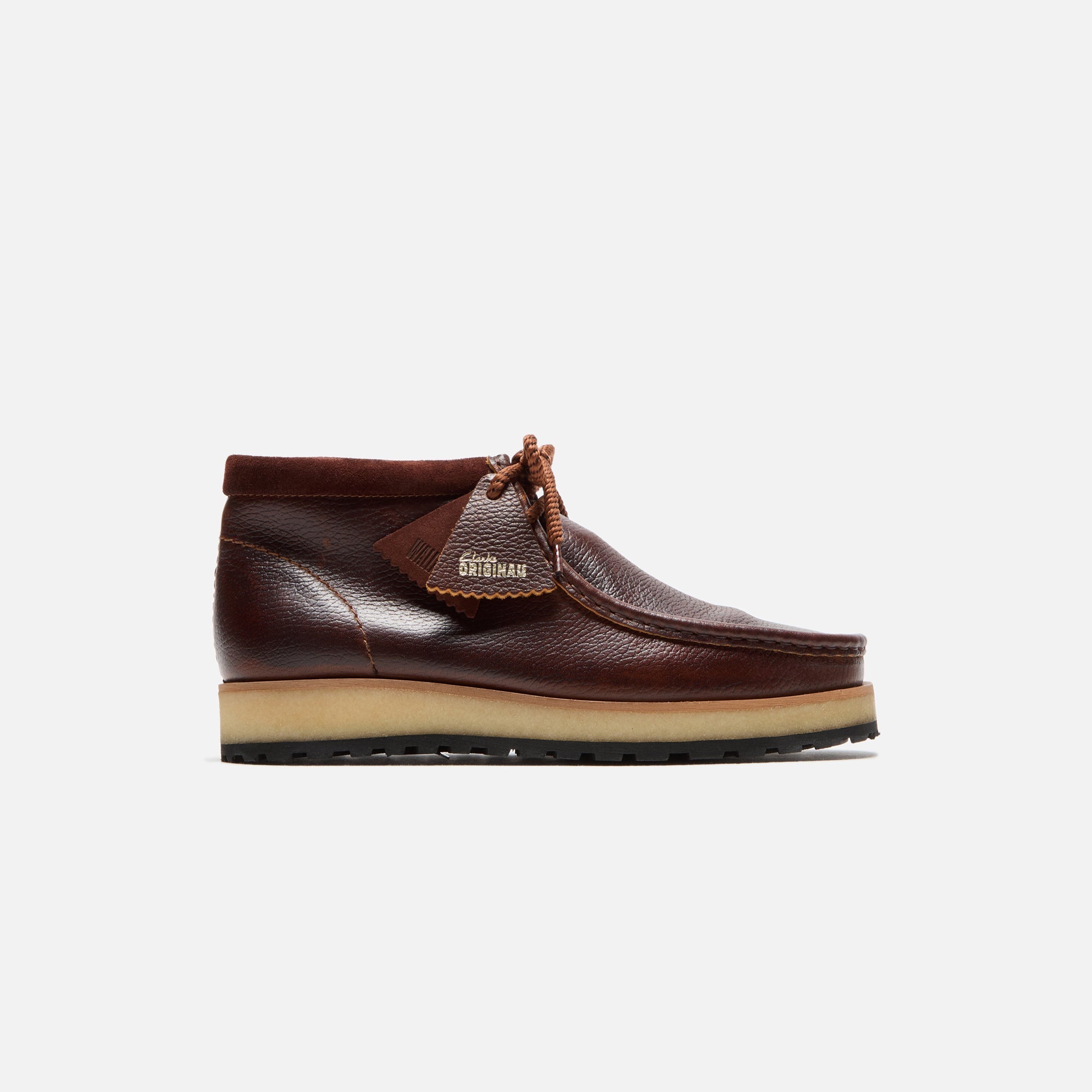 Clarks wallabee tan leather on sale