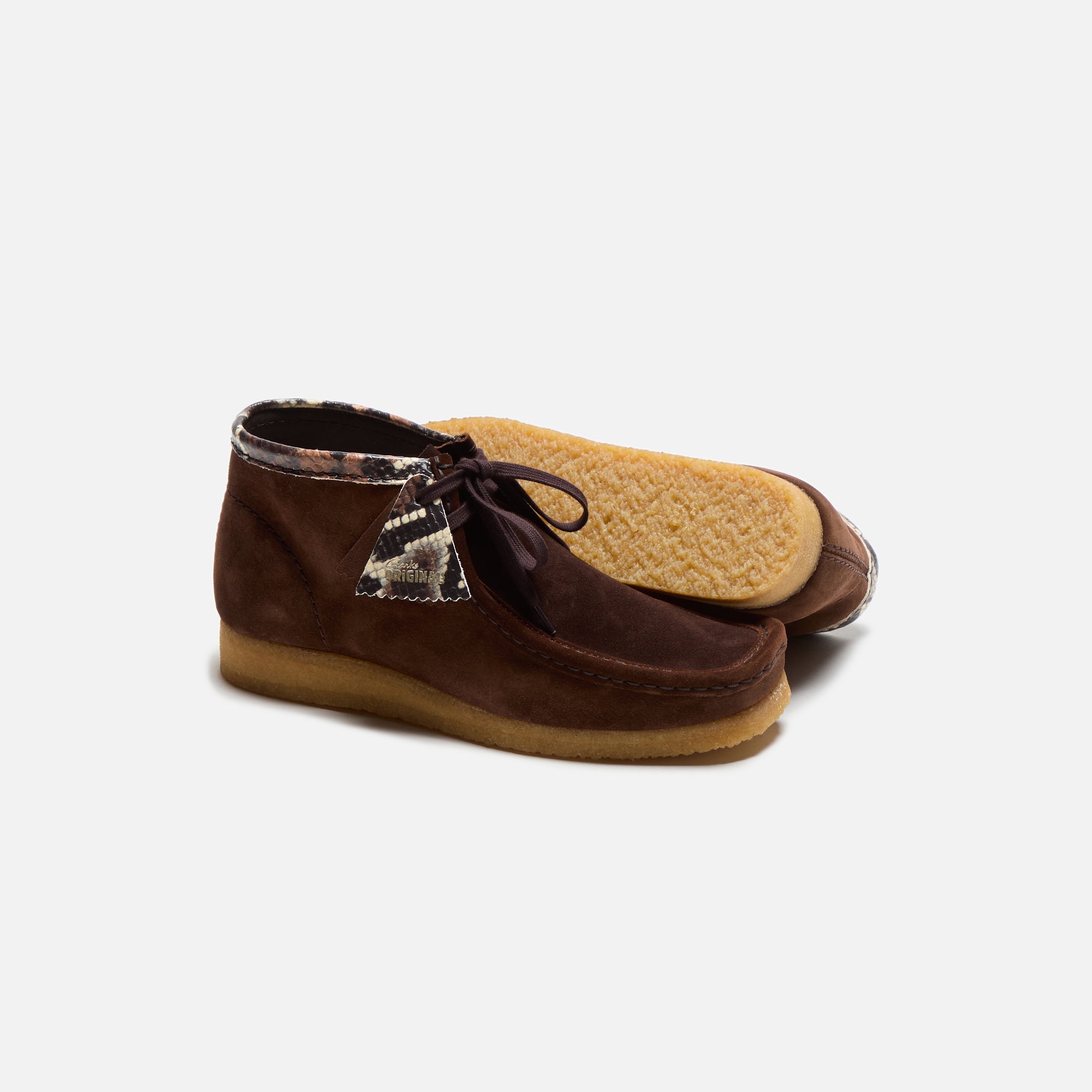 Clarks Wallabee Boot - Brown Snake Combi – Kith Canada