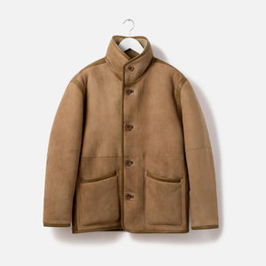 Lemaire Reversible Shearling Coat - Sand Stone