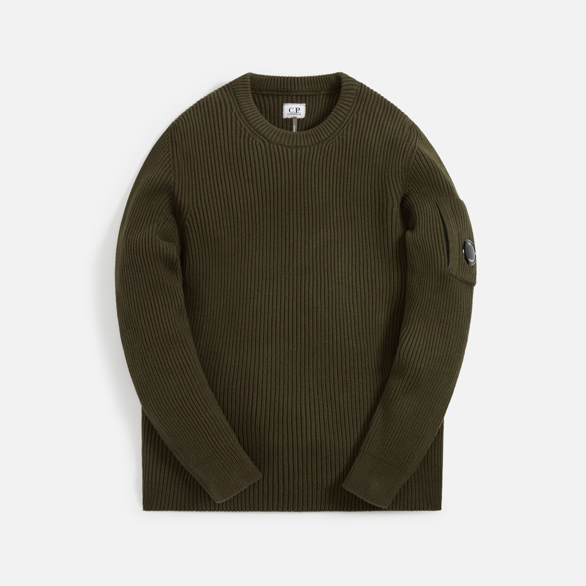 C.P. Company Full Rib Crew Neck Jumper Ivy Green Kith Canada