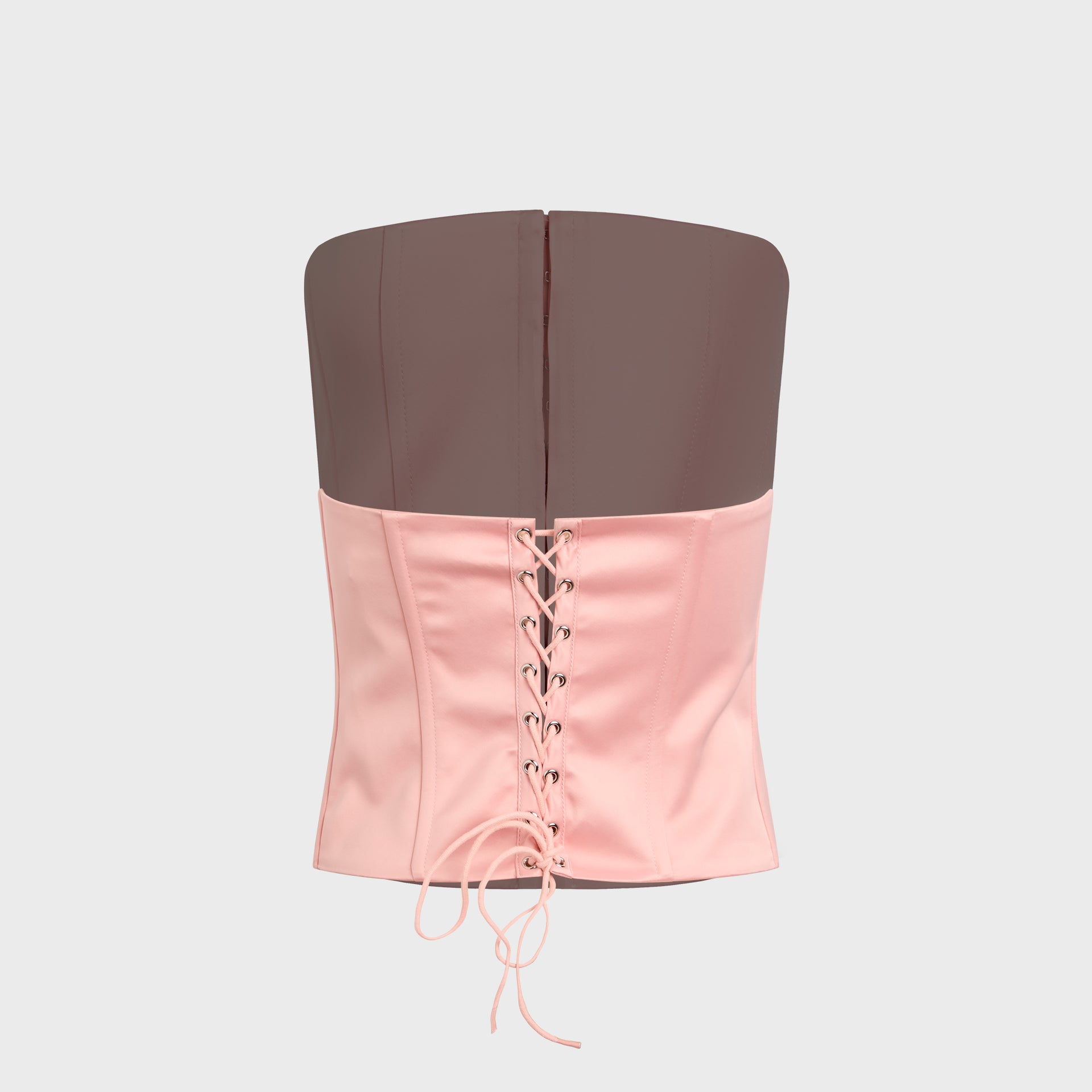 GUIZIO Satin Corset - Light Pink Satin