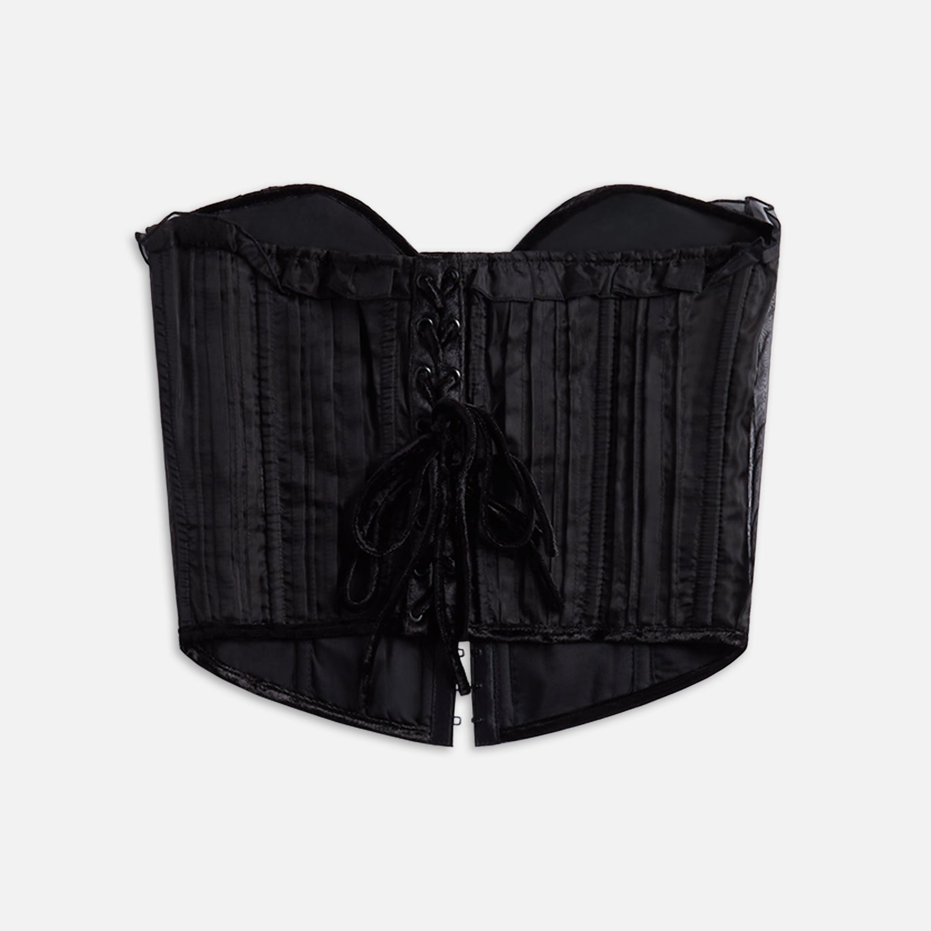 GUIZIO Pintuck Corset - Black