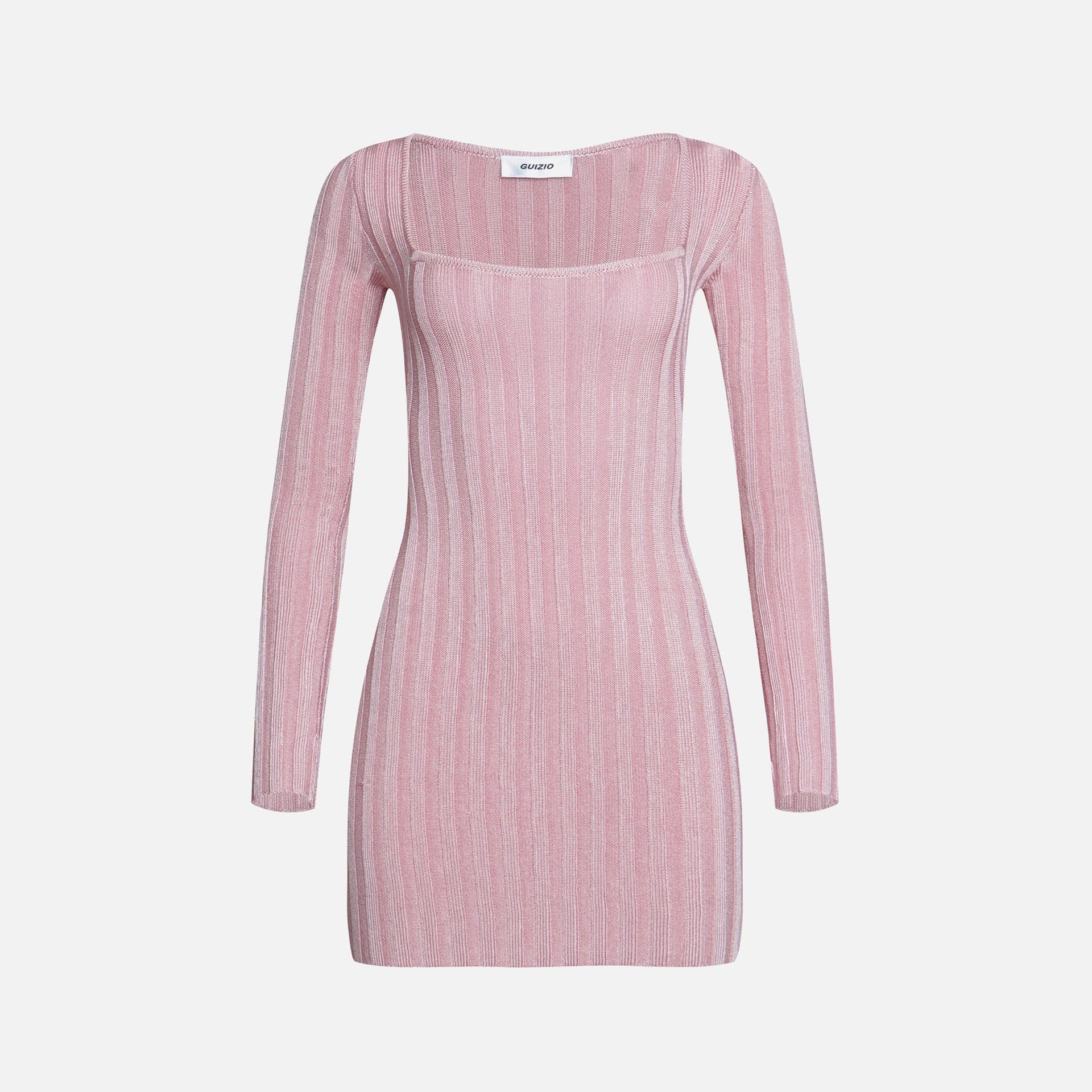 GUIZIO Slinky Rib Mini Dress - Cotton Candy