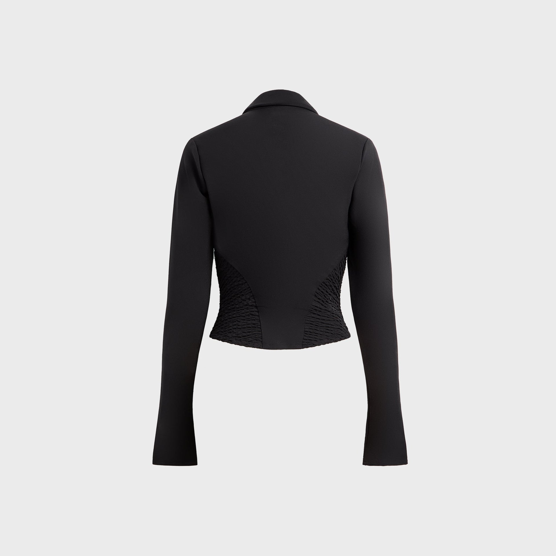 GUIZIO Apolline Smocked Jacket - Black