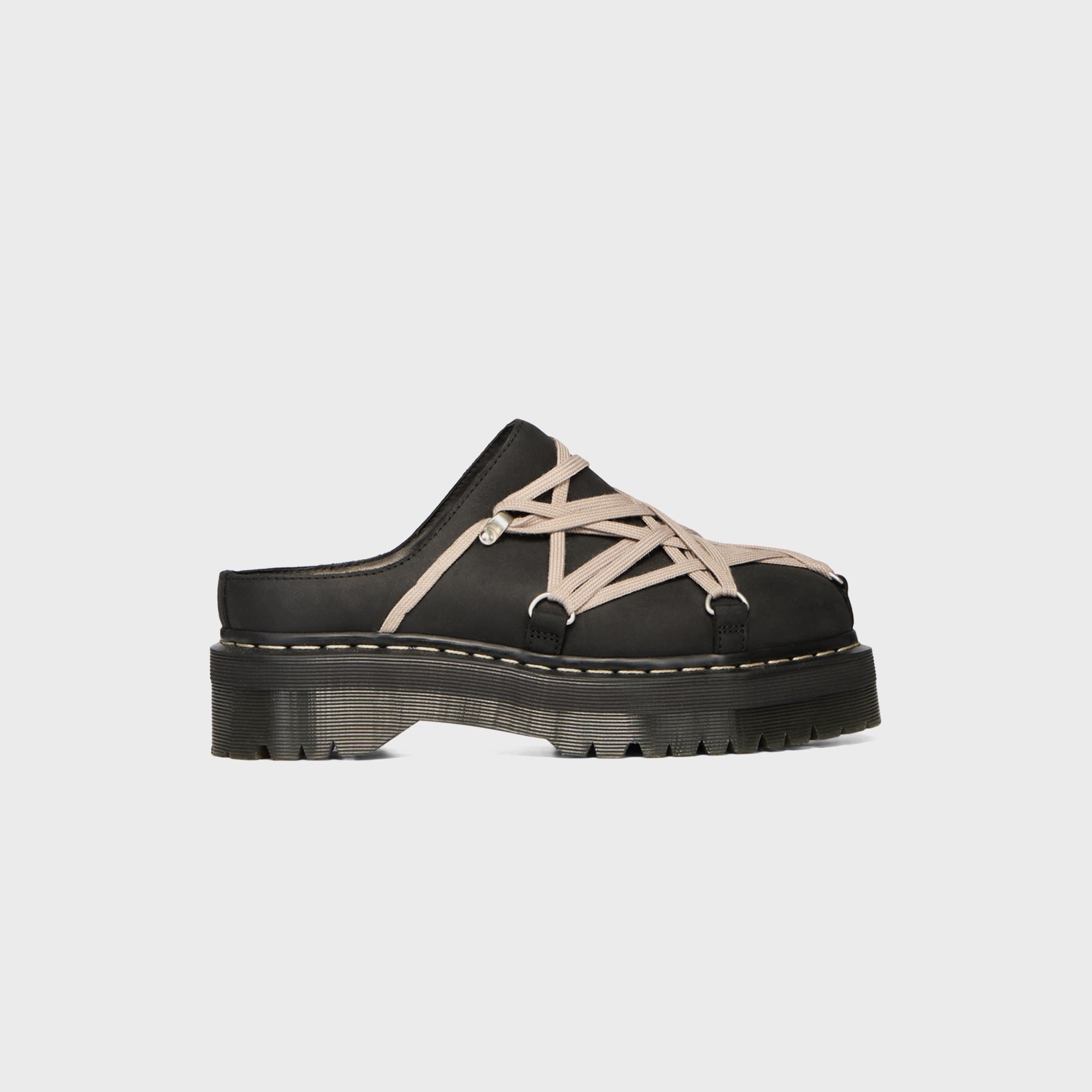 Rick Owens× Dr.Martens Megalace Quad 38 Dr. Martens x Rick Owens Quad Sole Megalace Mules - Black – Kith