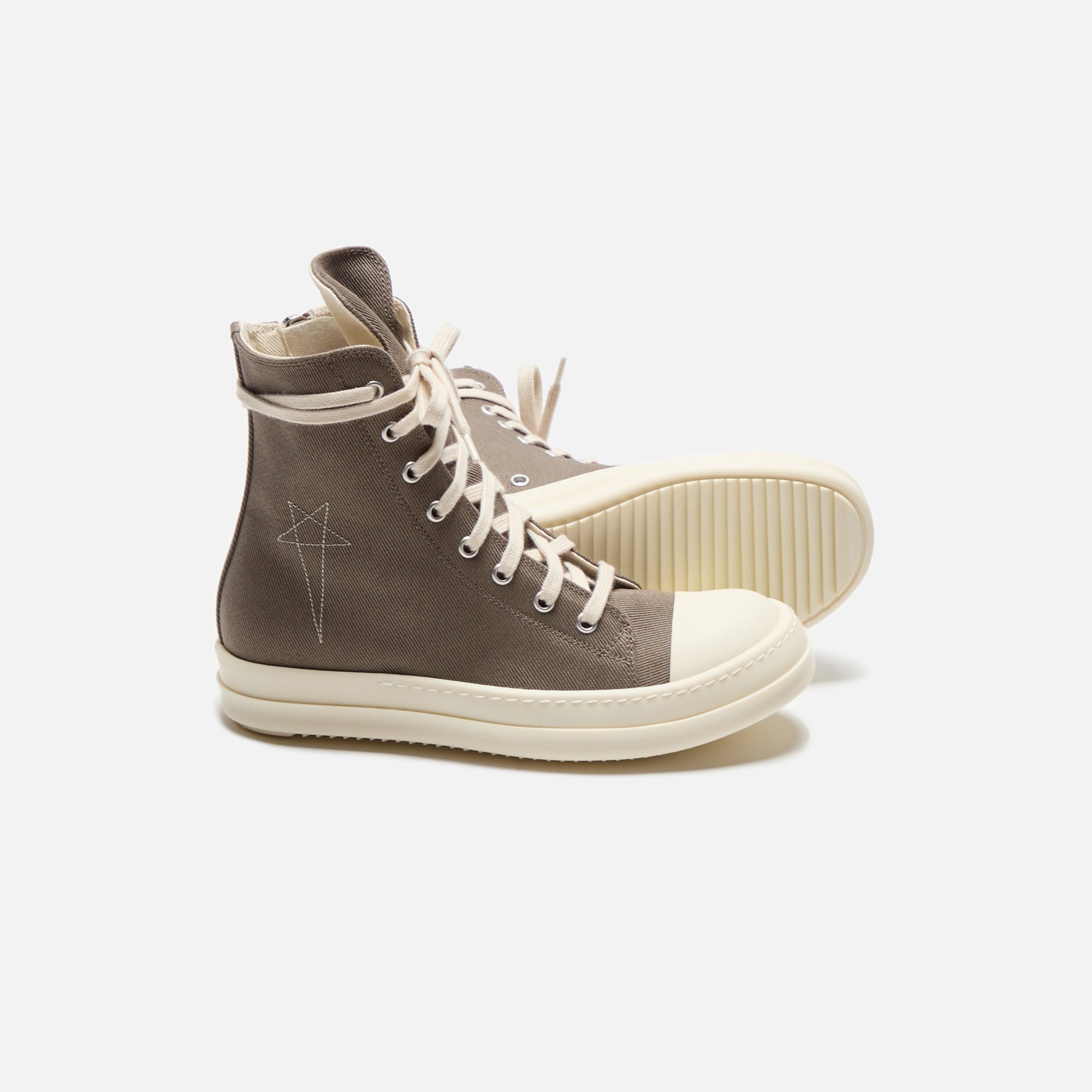 Rick Owens WMNS DRKSHDW High Sneaks - Dust / Milk – Kith Canada Rick Owens WMNS DRKSHDW High Sneaks - Dust / Milk – Kith Canada