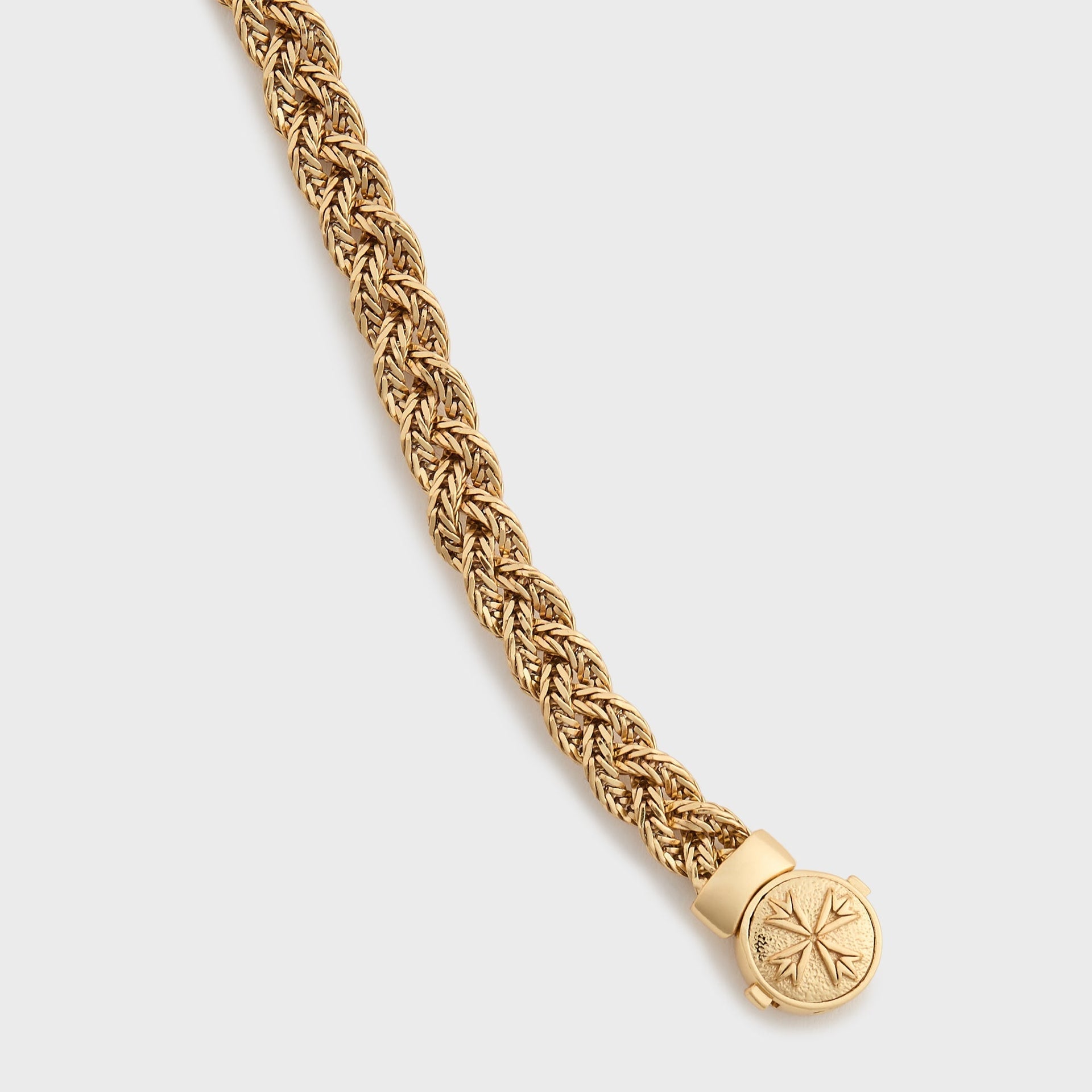 Emanuele Bicocchi Gold Diamond-Cut Braided Bracelet Small - Gold