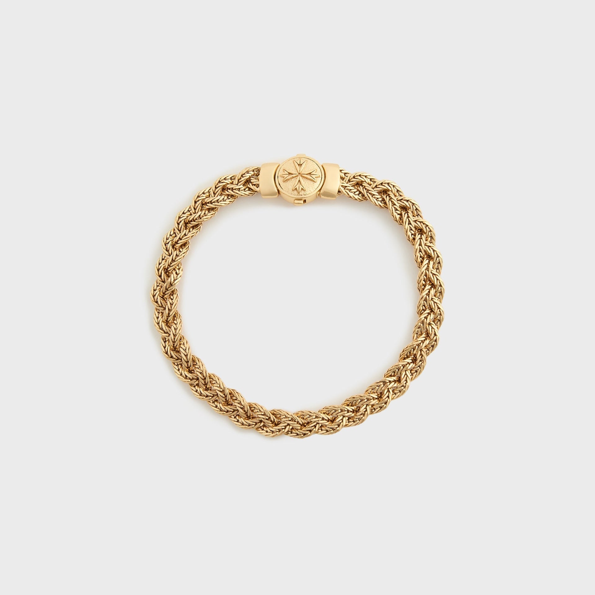 Emanuele Bicocchi Gold Diamond-Cut Braided Bracelet Small - Gold