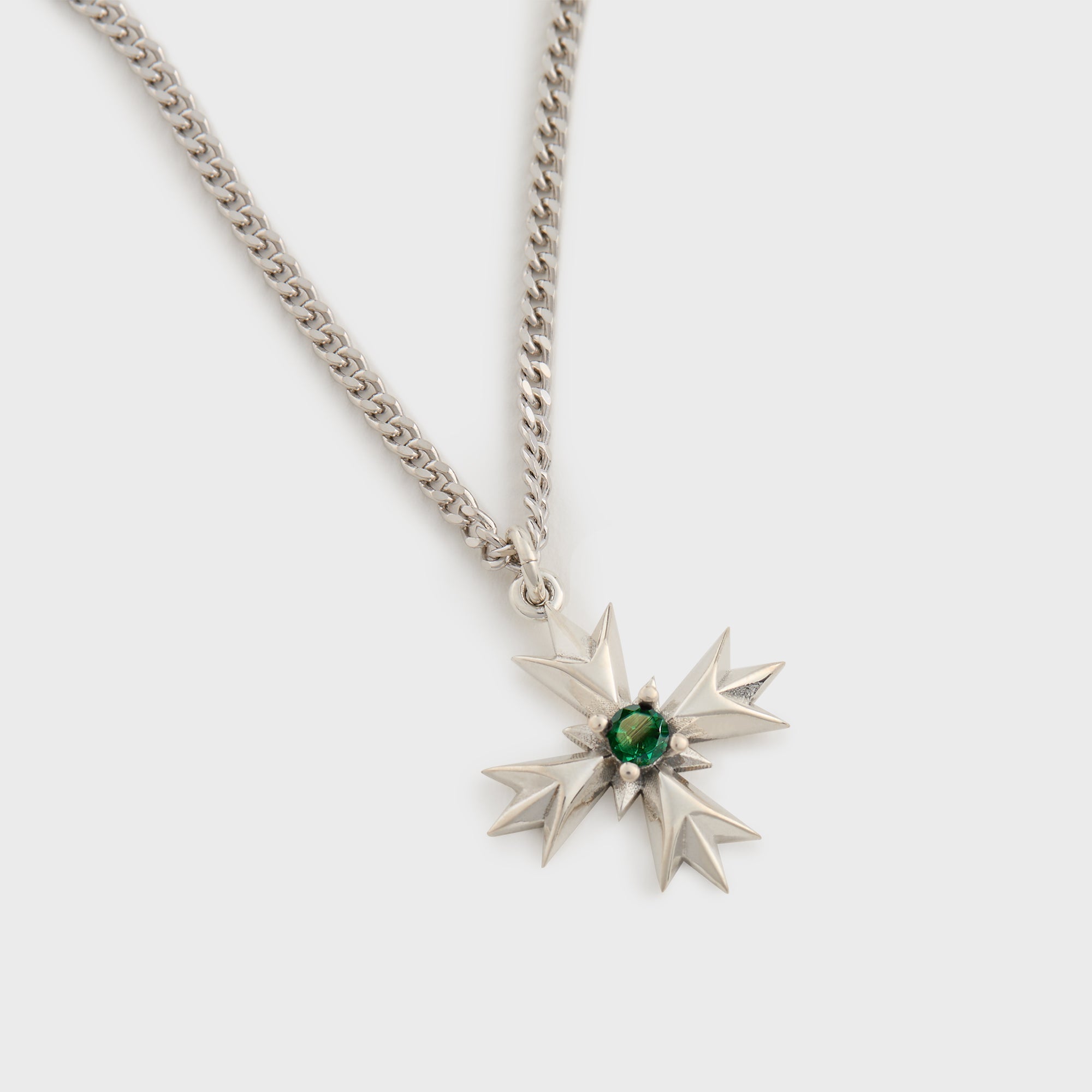 Emanuele Bicocchi Rose And Skull Pendant Necklace - Silver