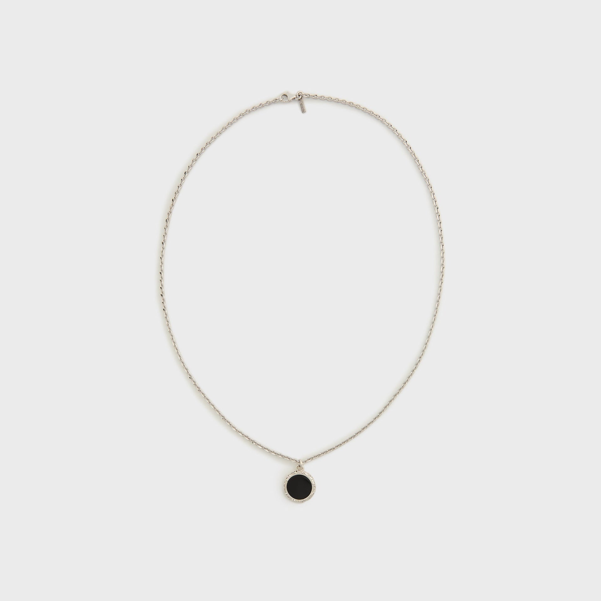 Emanuele Bicocchi Flourishing Onyx Amulet Necklace - Silver