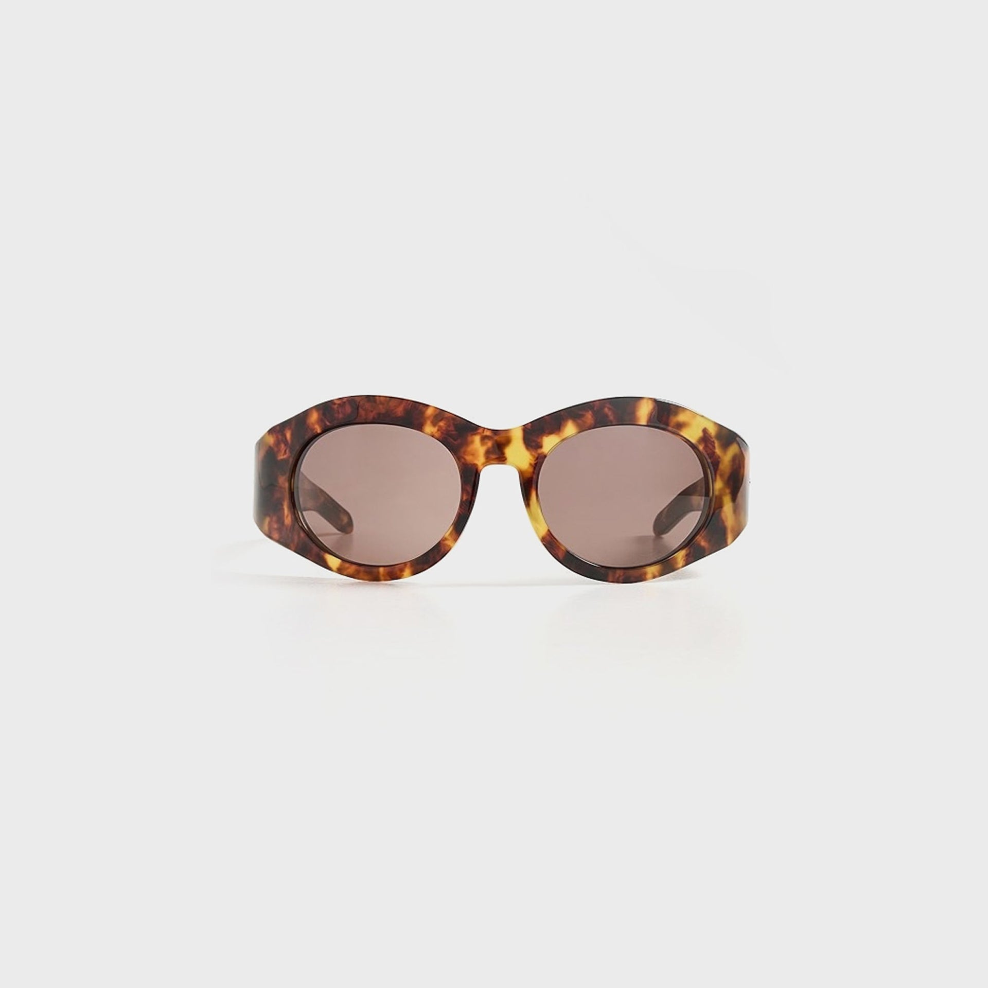 Casablanca Round Goggle Acetate Sunglasses - Tortoise / Black