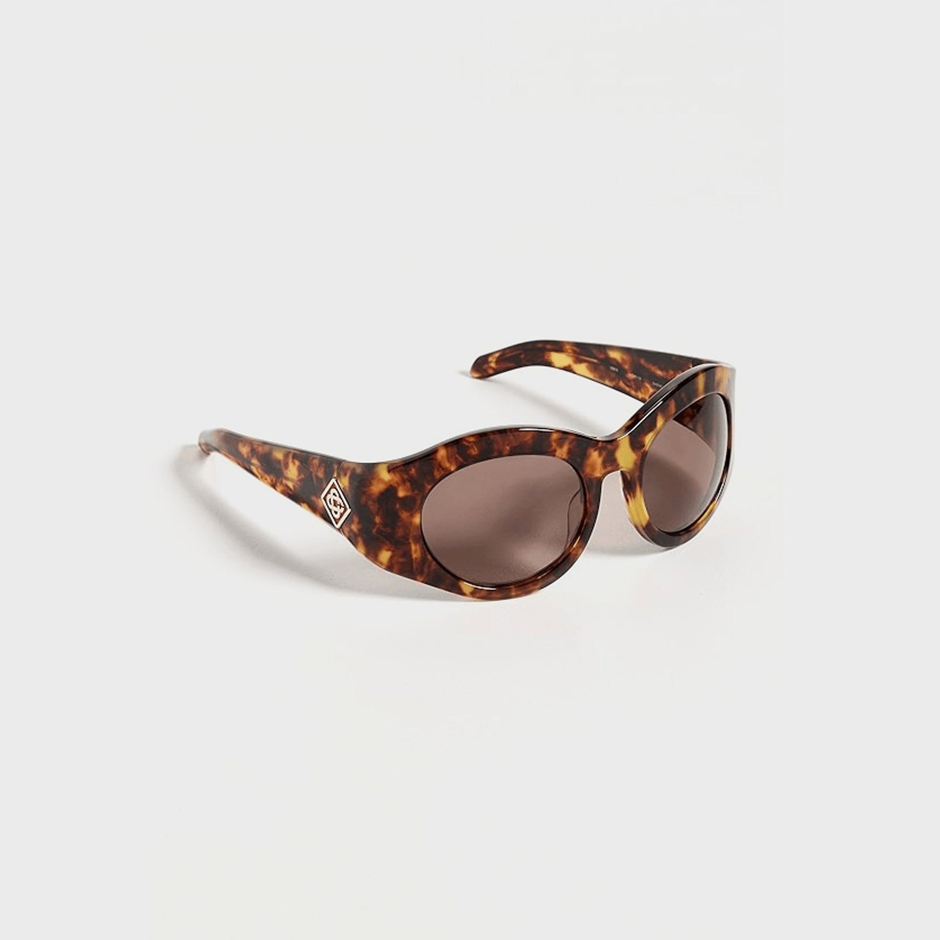 Casablanca Round Goggle Acetate Sunglasses - Tortoise / Black
